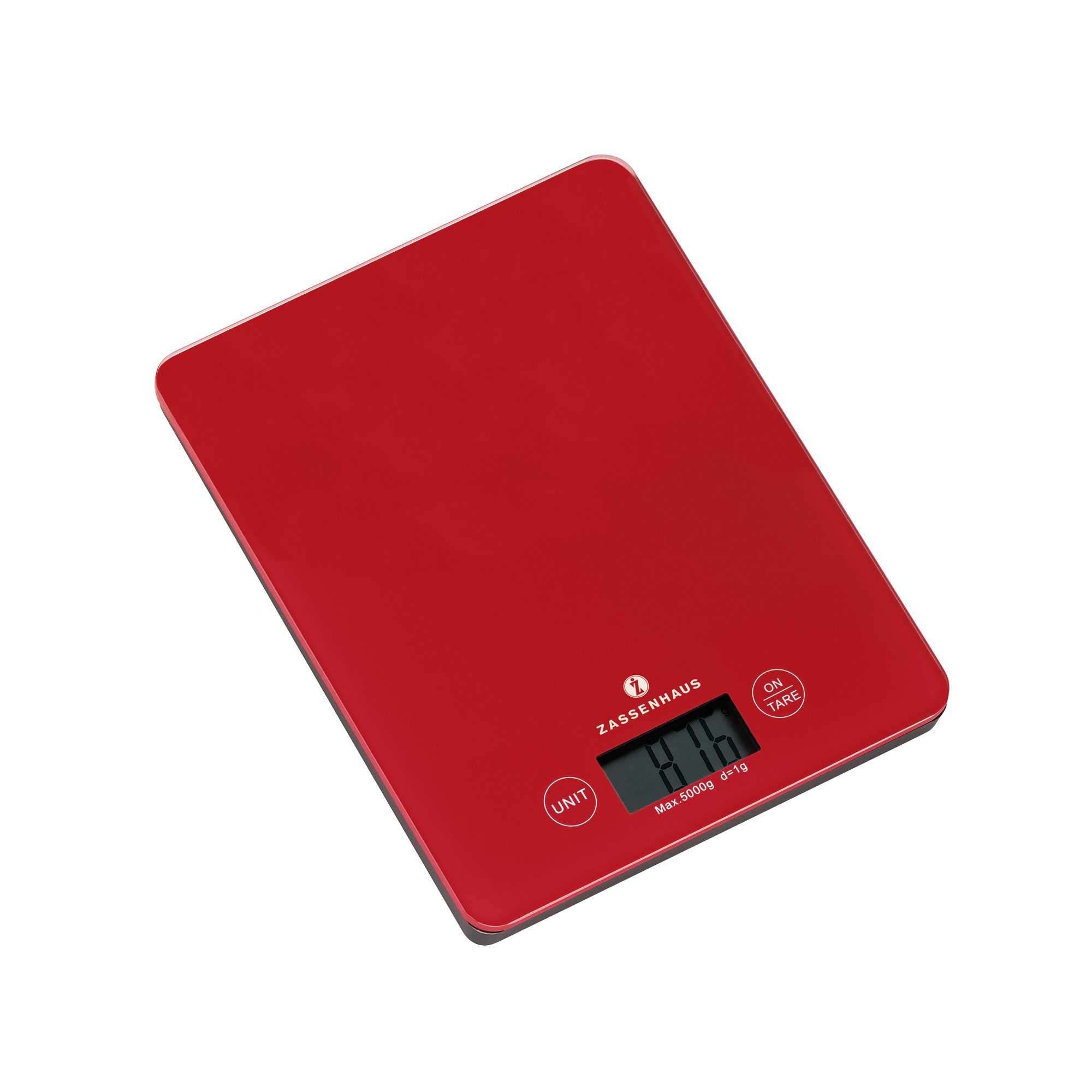 ZASSENHAUS Digitalwaage Küchenwaage BALANCE rot