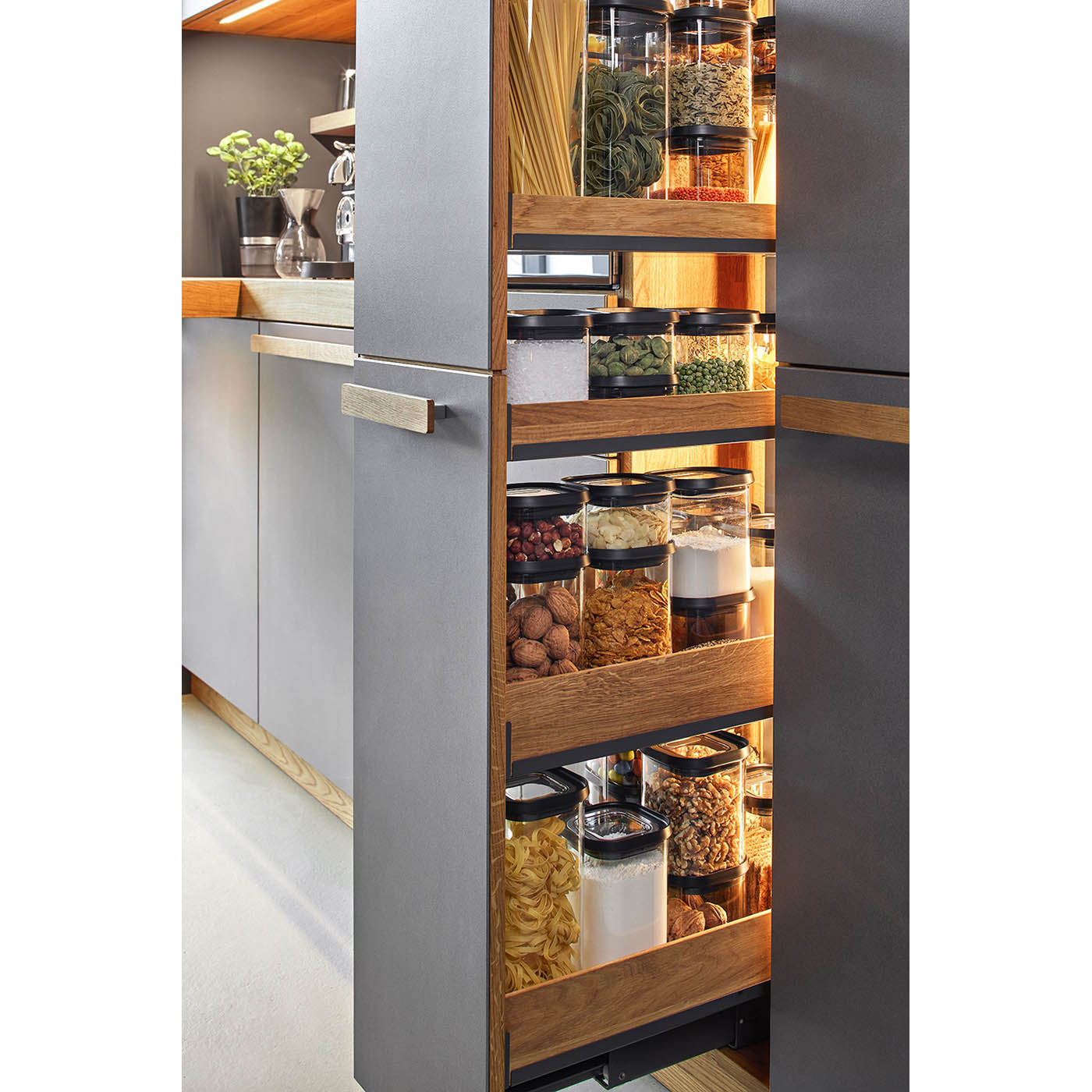 GEFU 3er Set Vorratsdosen Vorratsbehälter PANTRY Borosilikatglas stapelbar