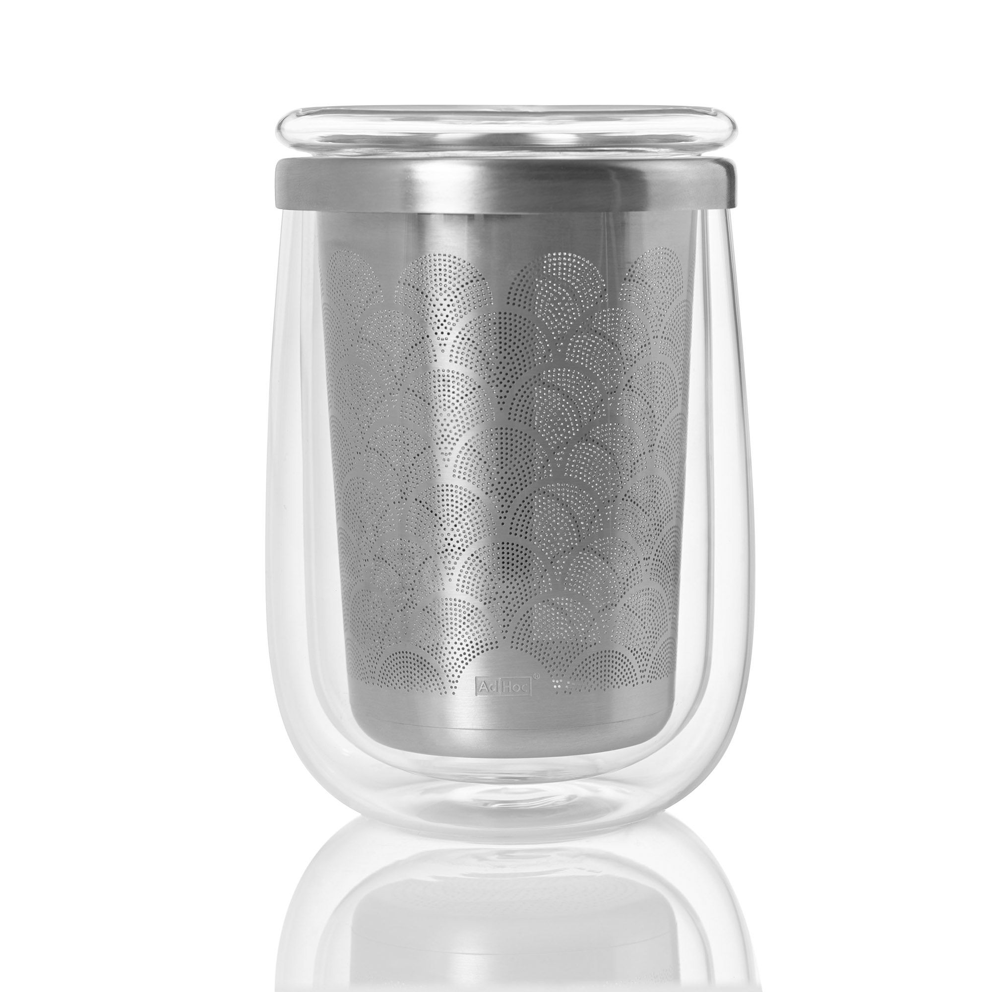 AdHoc Doppelwandiges Teeglas FUSION aus Borosilikatglas 0,4 Liter