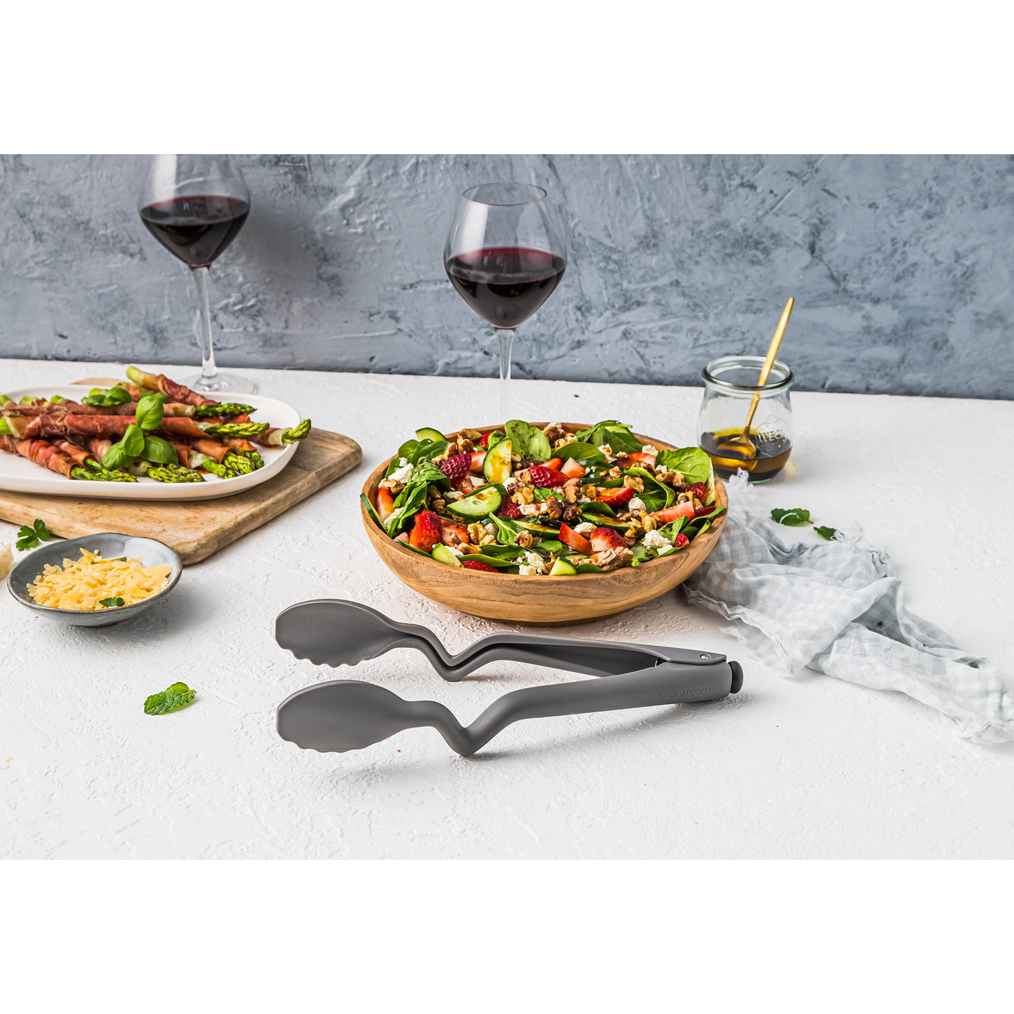 DREAMFARM kitchen tongs Serving tongs CLONGS LITE 28.5 cm black