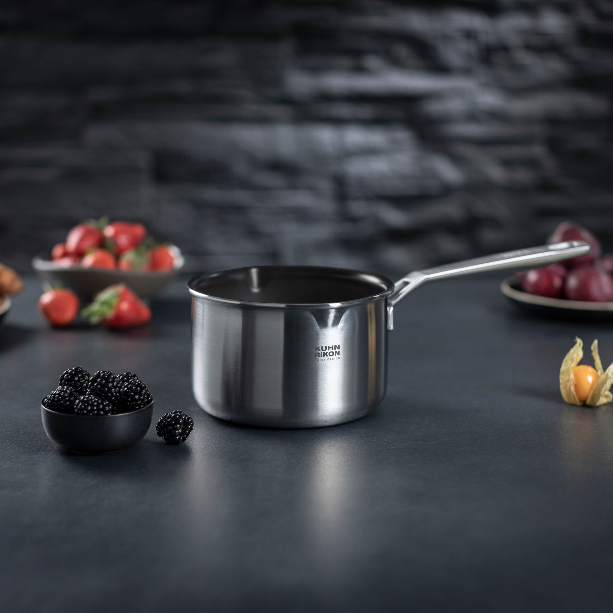 KUHN RIKON Milchpfanne CULINARY FIVEPLY 1,35 Liter 14 cm Antihaftbeschichtet INDUKTION