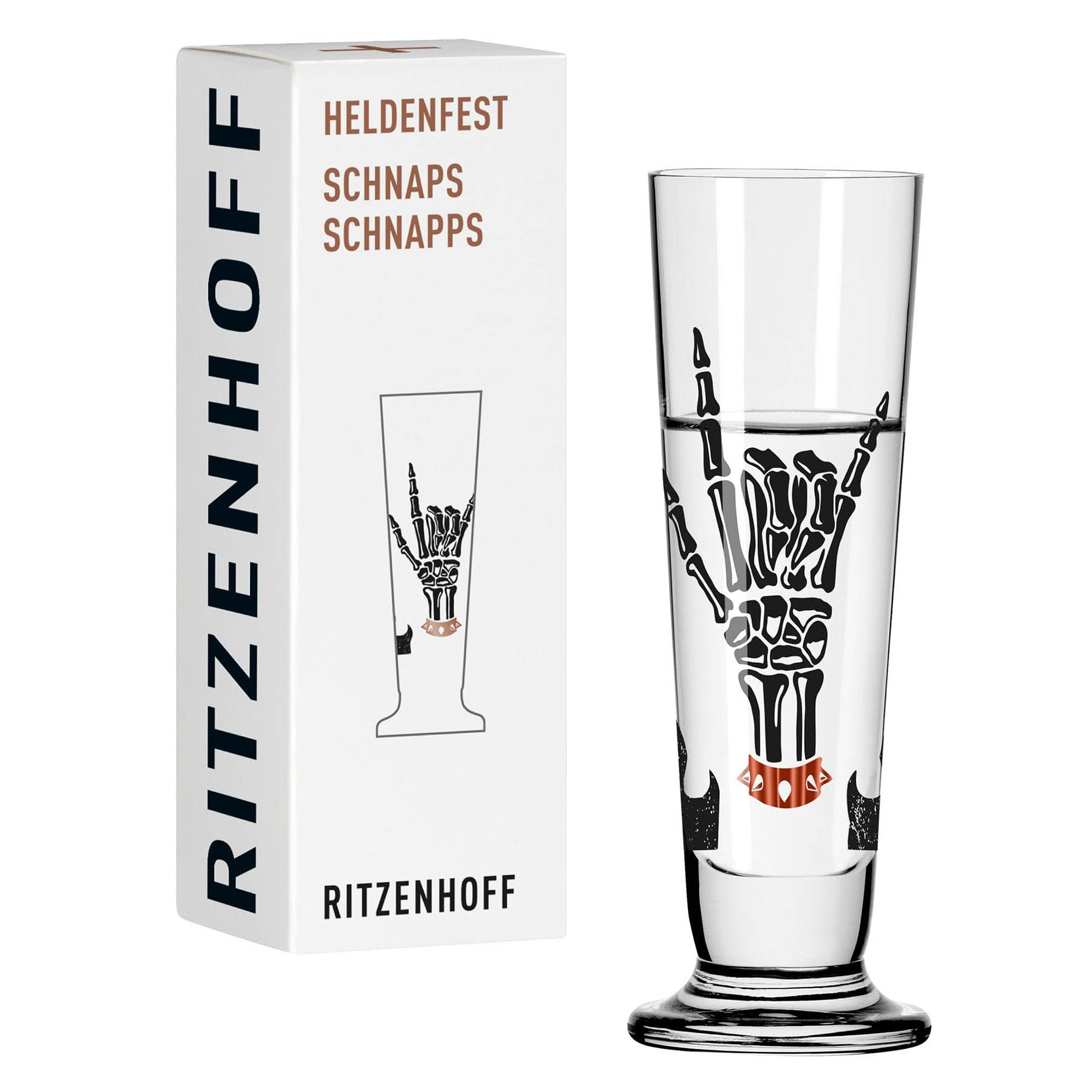 RITZENHOFF Schnapsglas Shotglas HELDENFEST # 18 Inhalt 52 ml