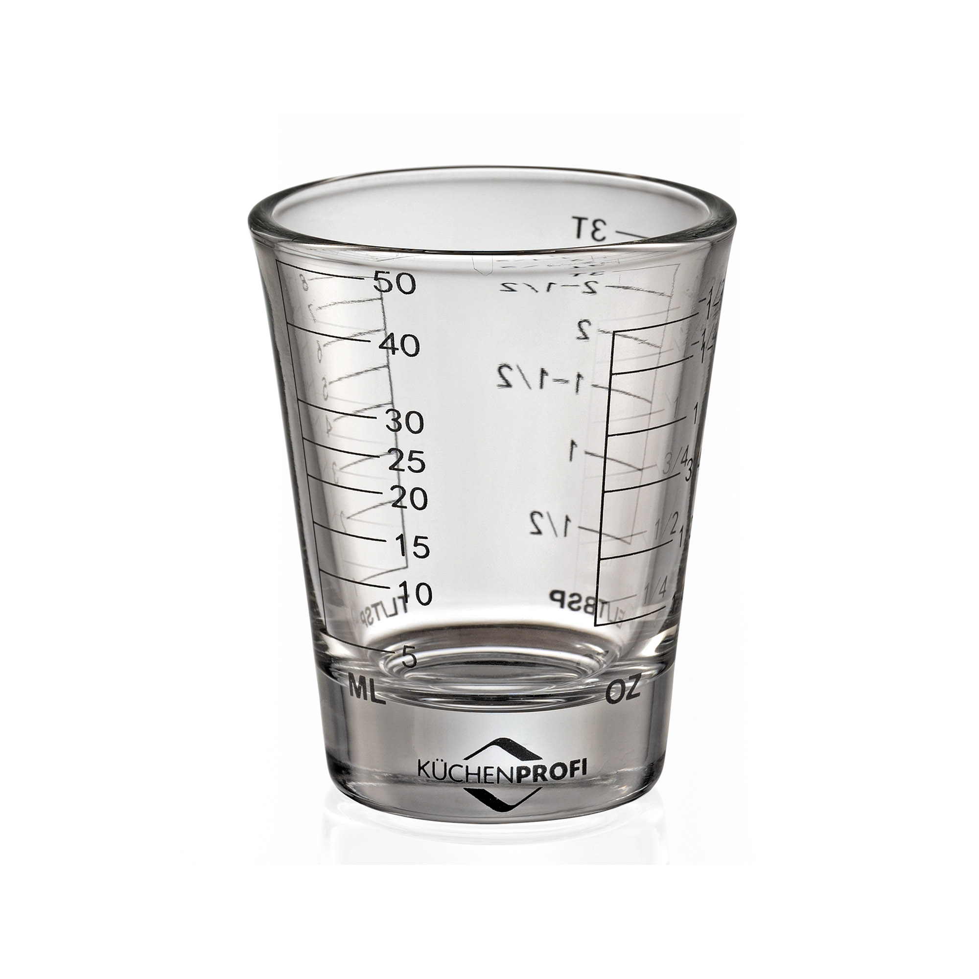 KÜCHENPROFI Mini-Messbecher aus Glas 50 ml