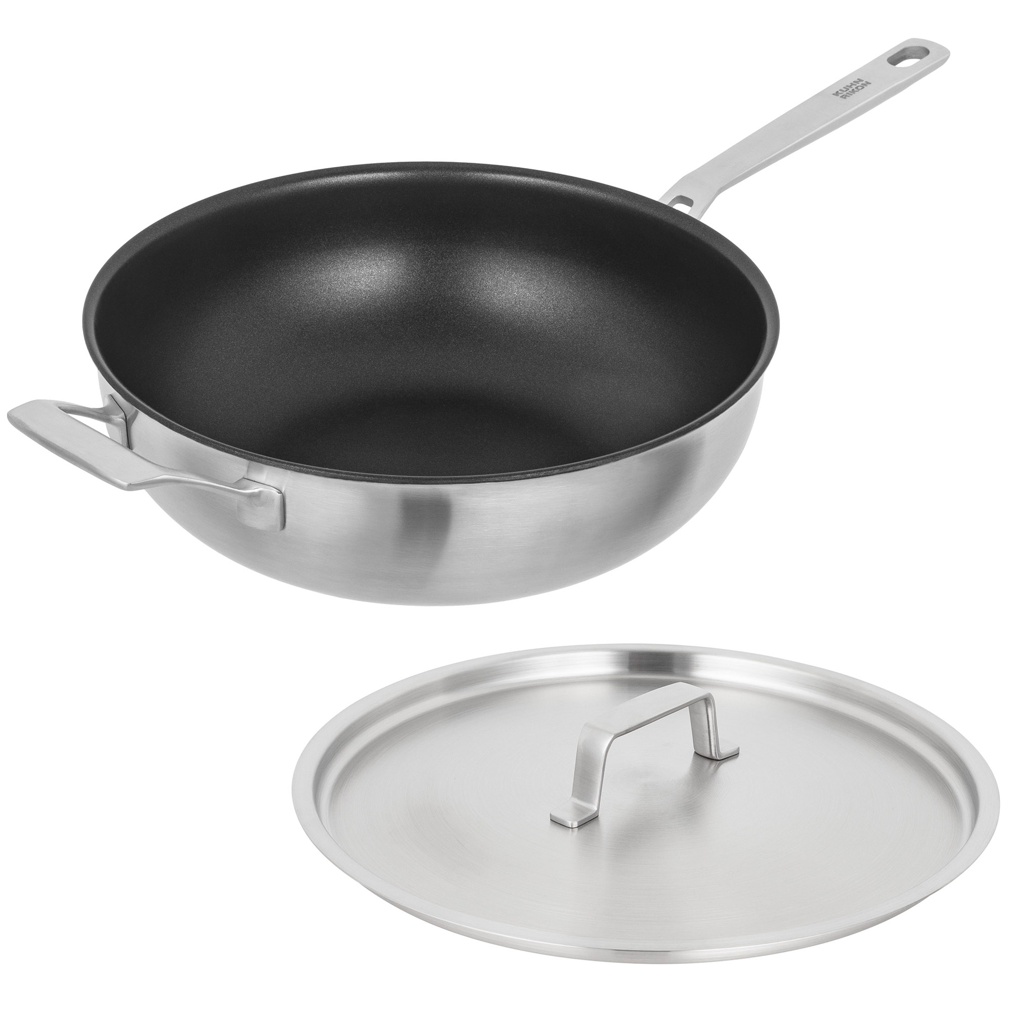 KUHN RIKON Wok CULINARY FIVEPLY 28 cm Edelstahl Antihaftbeschichtung INDUKTION