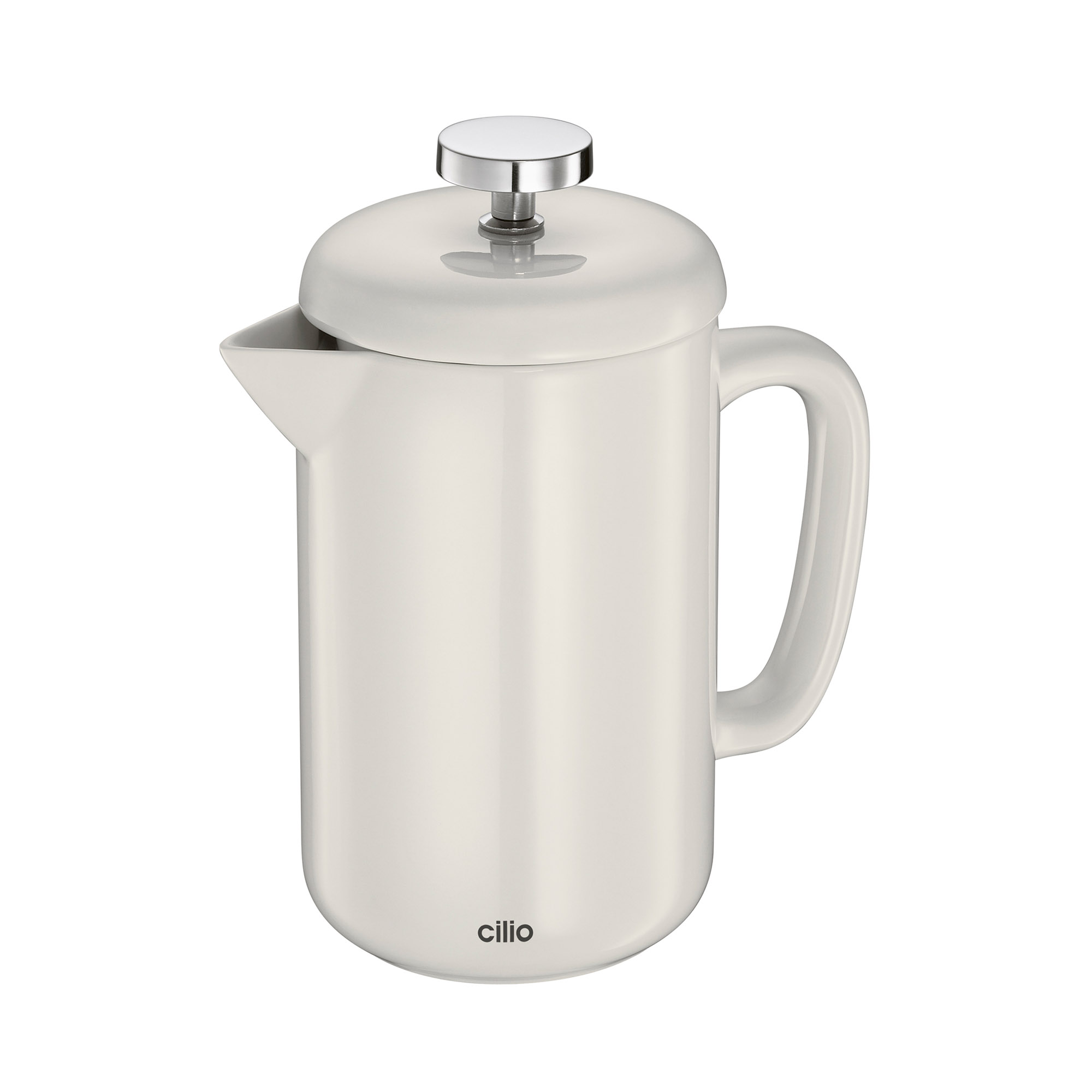 CILIO Kaffeebereiter BIANCA 4T für 4 Tassen Porzellan cremeweiß