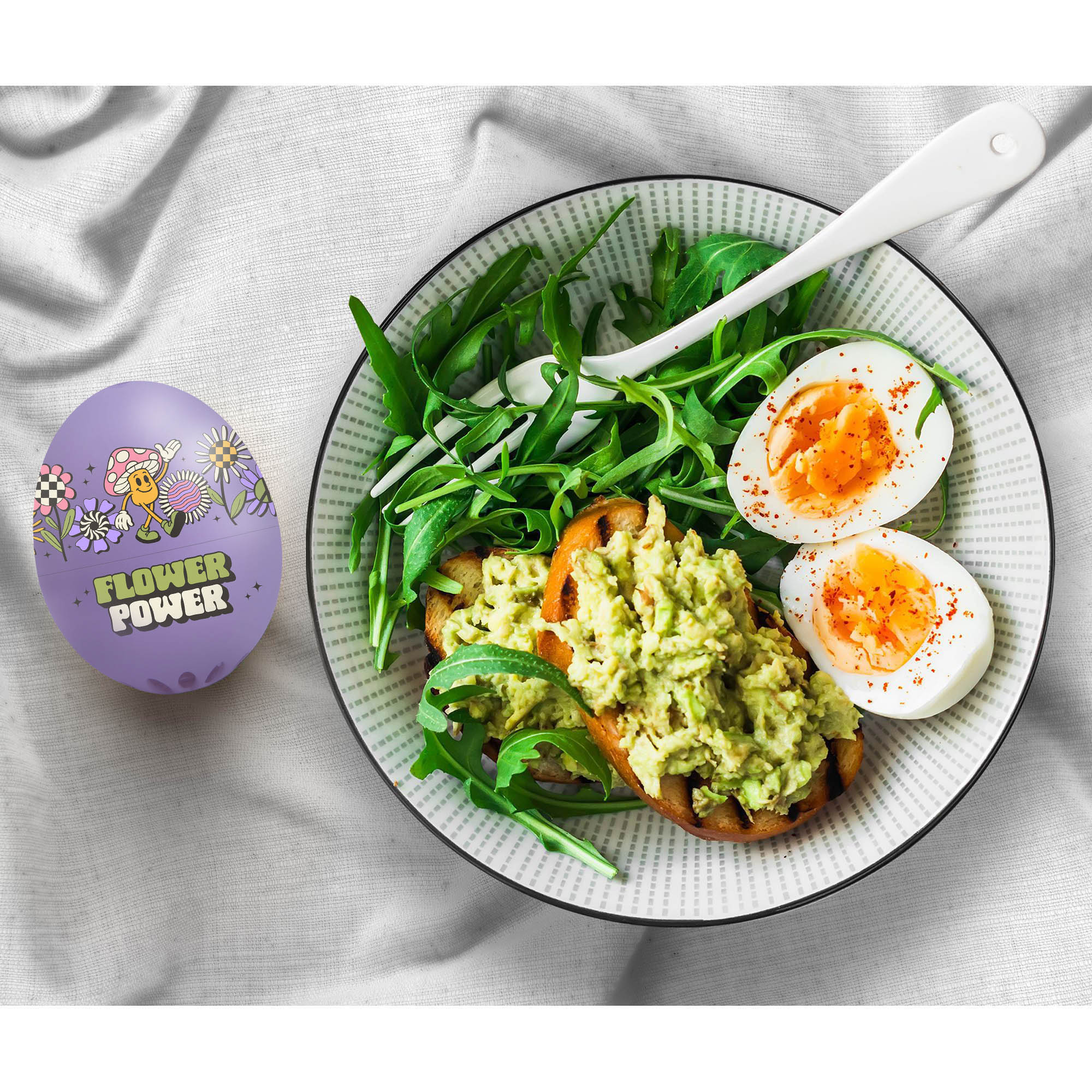 BRAINSTREAM PiepEi FLOWER POWER Eieruhr zum Mitkochen für 3 Härtegrade