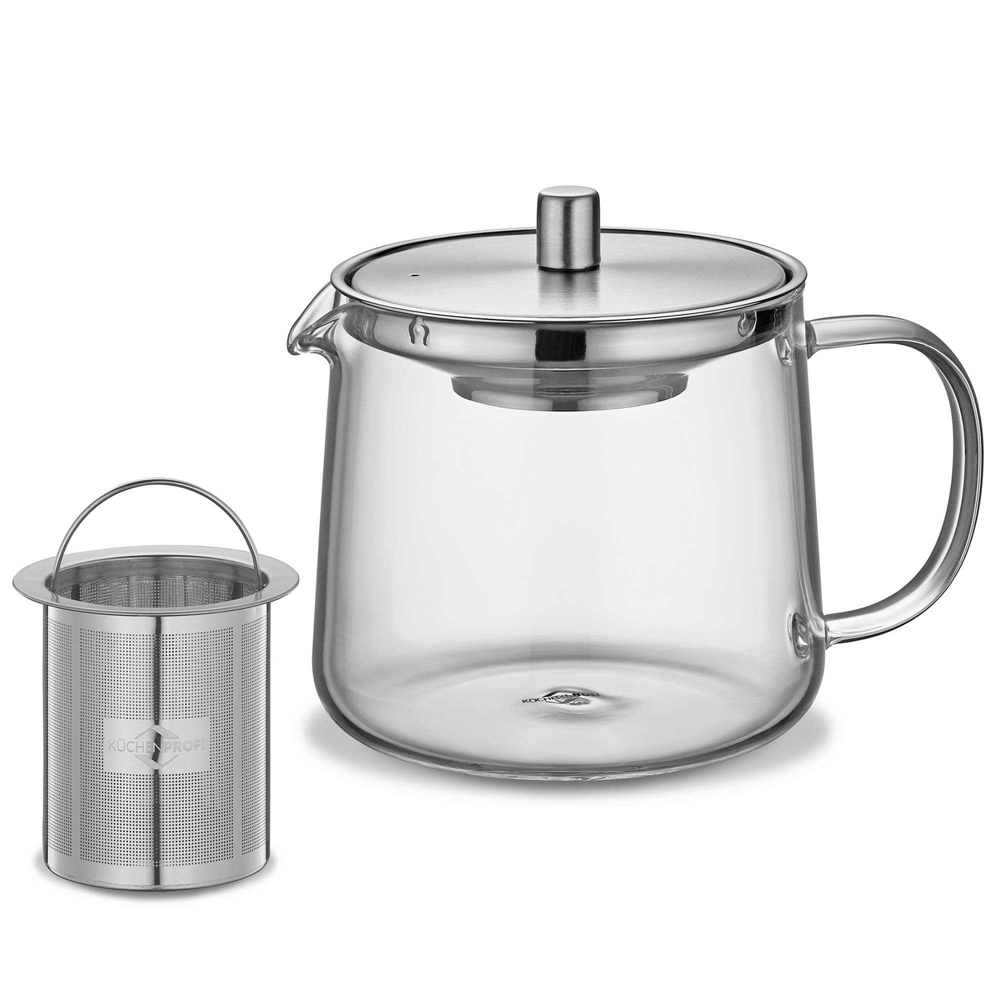 KÜCHENPROFI Teekanne ASSAM 0,6 Liter Borosilikatglas mit Siebeinsatz und Deckel