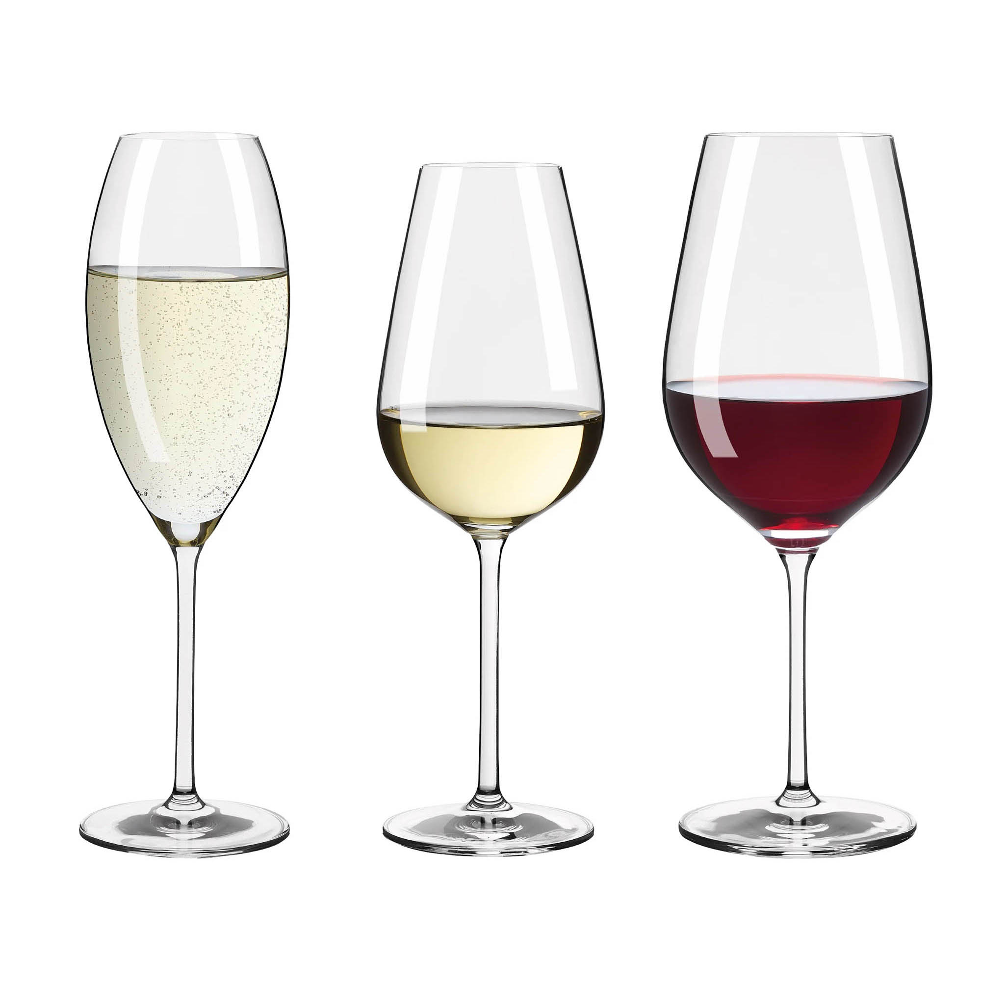 RITZENHOFF set of 12 GLANZLICHT 4 x red wine glass 4 x white wine glass 4 x champagne glass