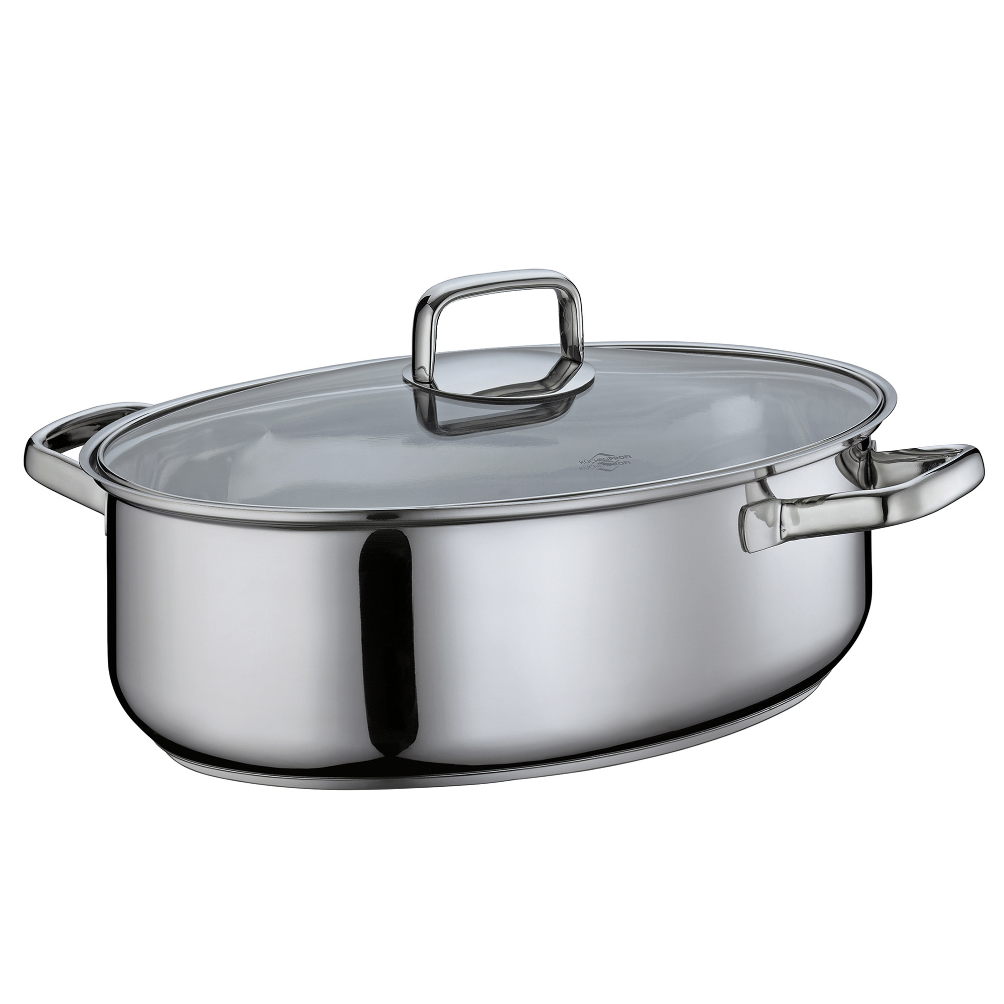 KÜCHENPROFI Gourmetbräter PISA Edelstahl 38 cm 8,5 Liter Glasdeckel INDUKTION