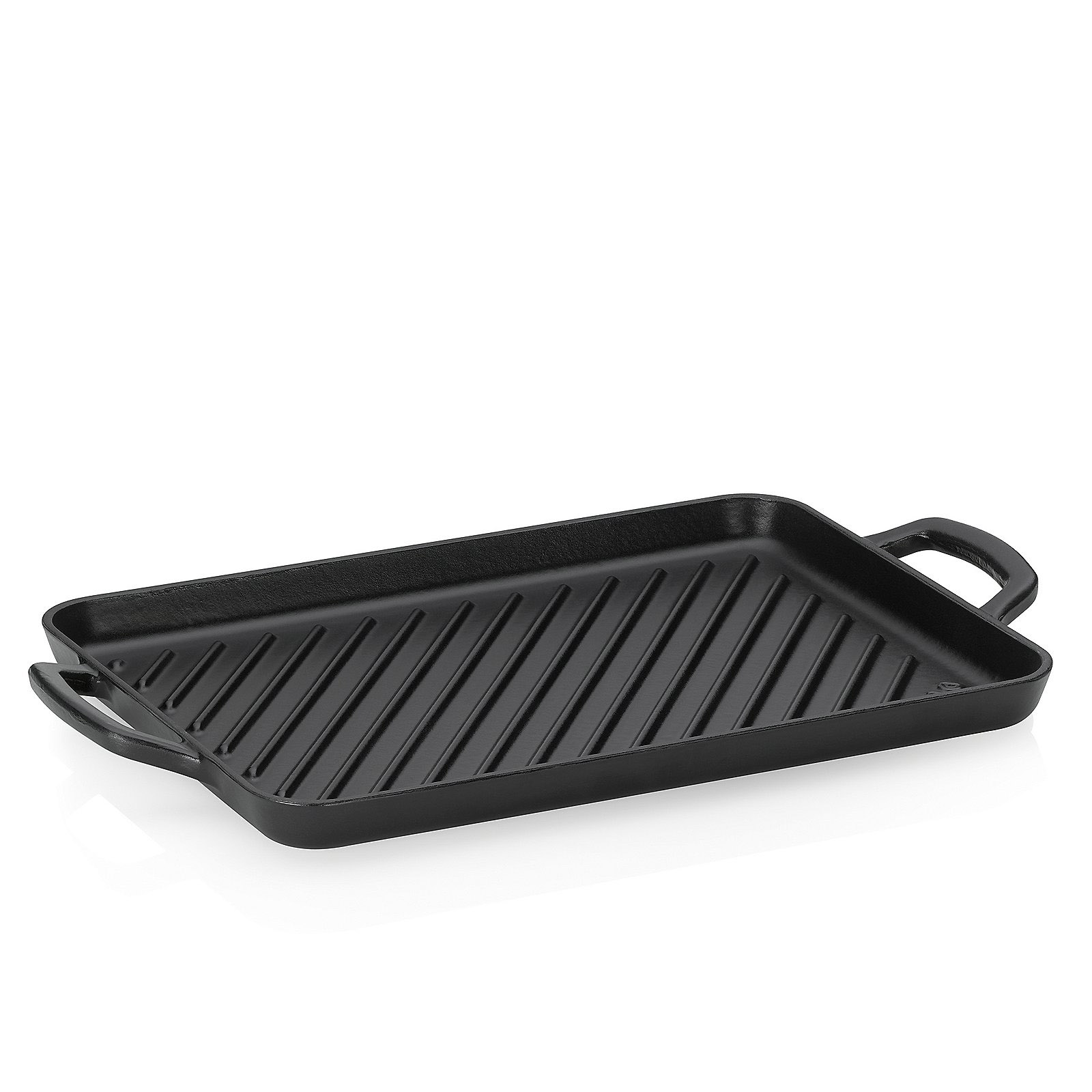 KELA Grillplatte CALIDO aus Gusseisen emailliert 35 x 25 cm schwarz INDUKTION