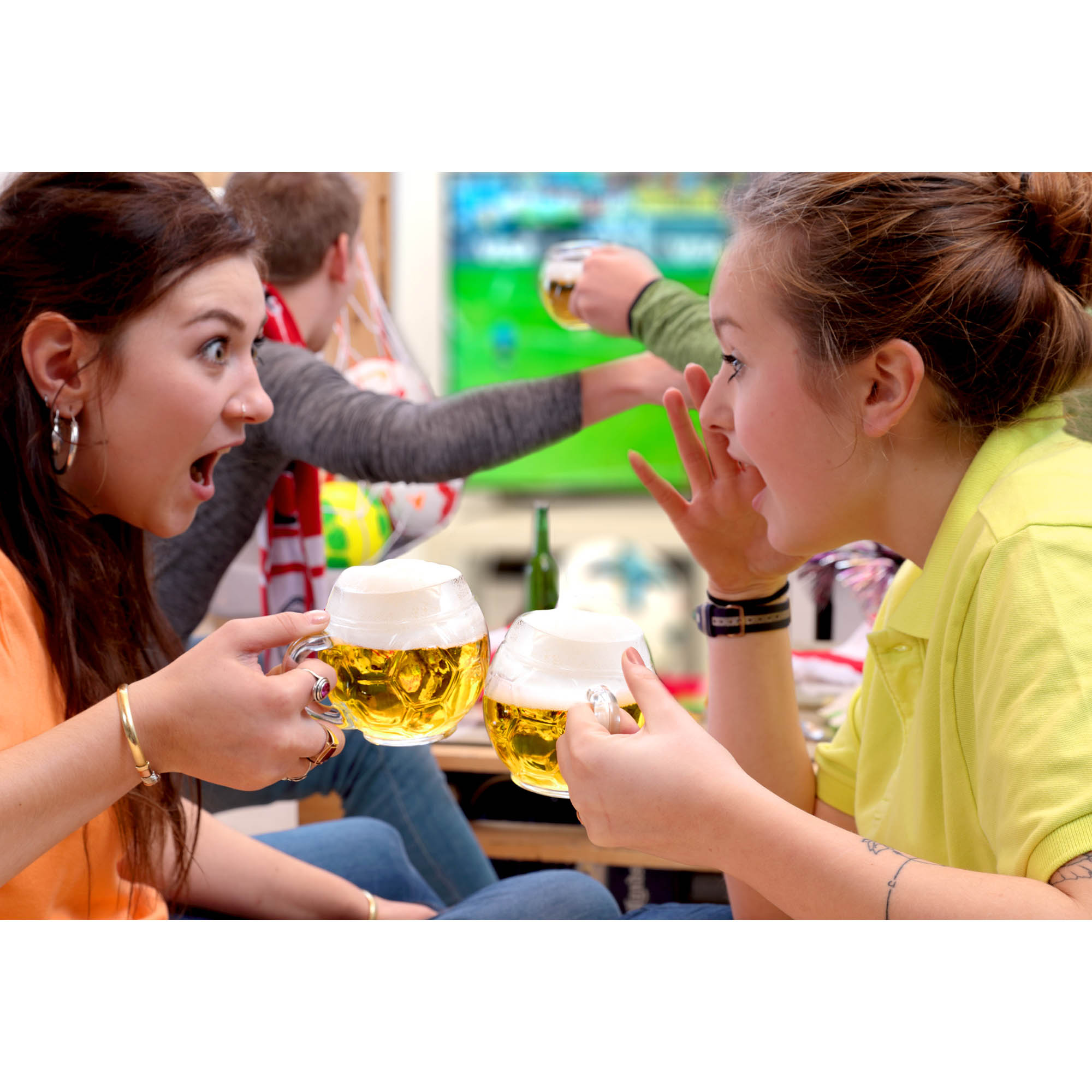 STÖLZLE LAUSITZ Bierglas Bierkrug FUSSBALLGLAS 6 Stück 0,4 Liter