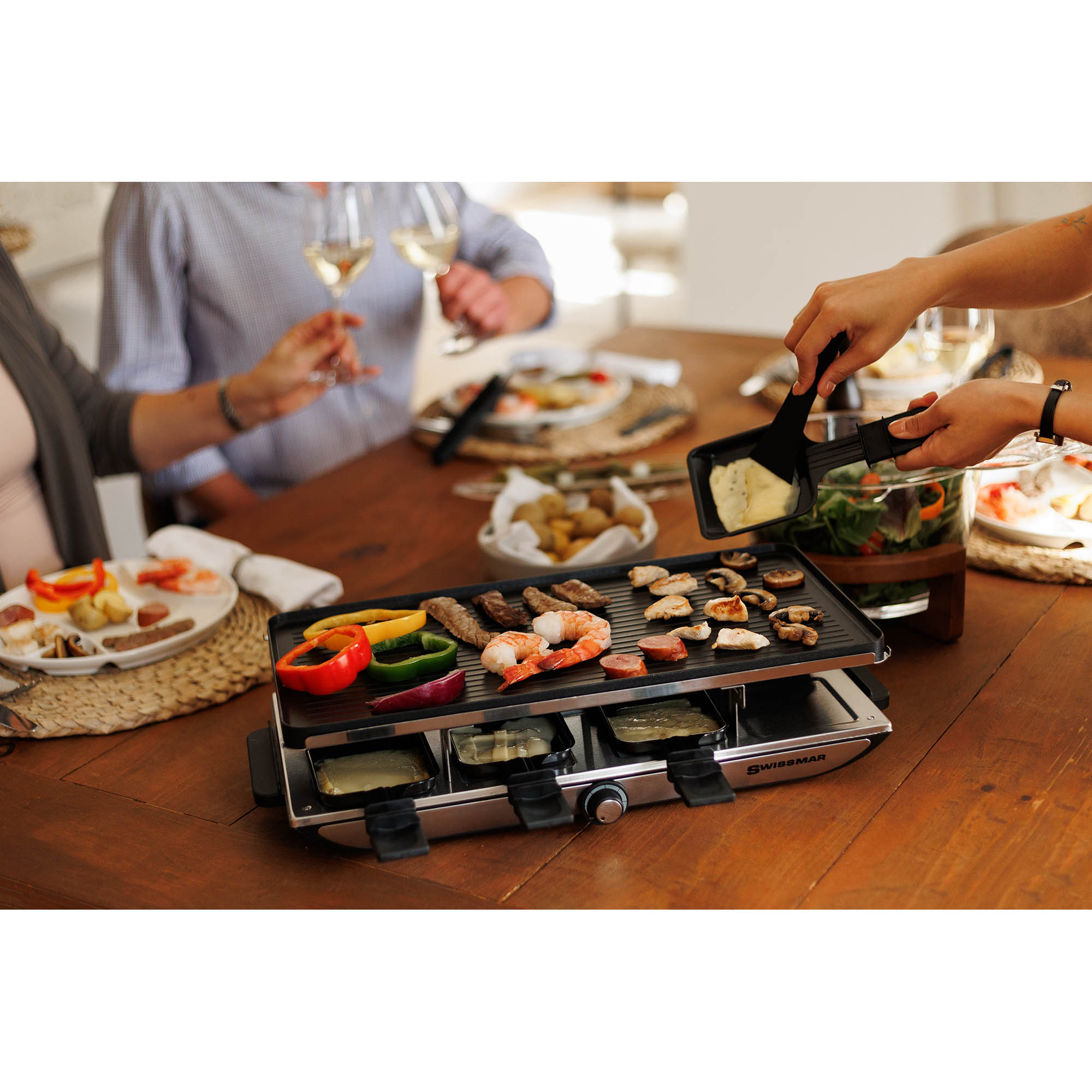 SWISSMAR Raclette GENEVA für 4 Personen mit antihaftbeschichteter Grillplatte