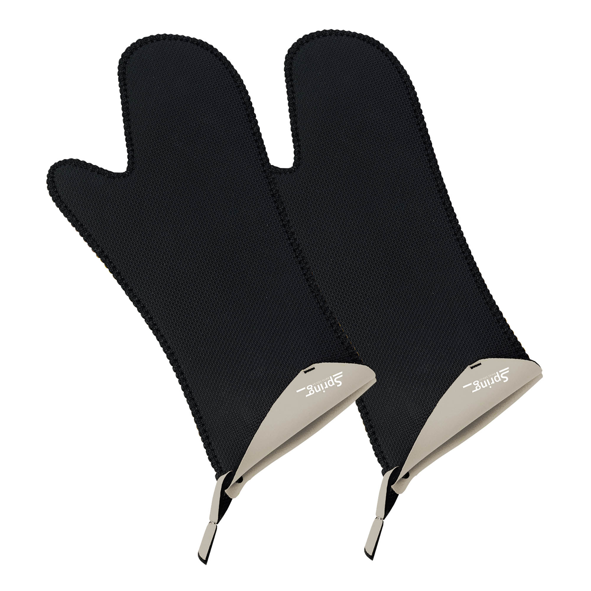 SPRING Ofenhandschuhe Küchenhandschuhe lang SPRING GRIPS Neopren 1 Paar grau