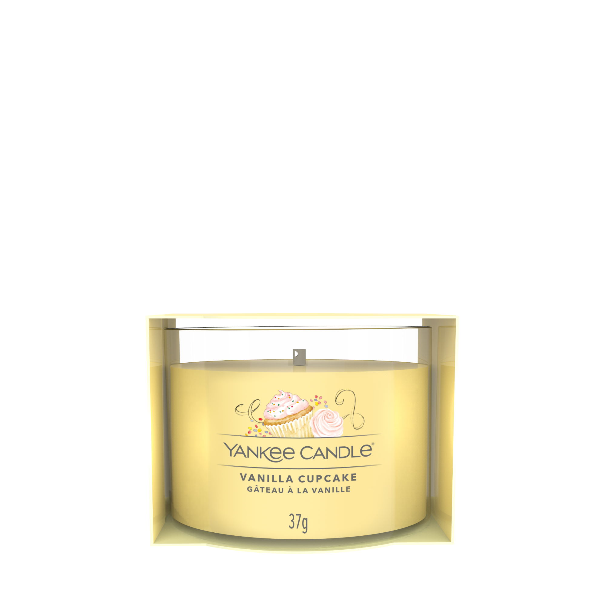 YANKEE CANDLE Glasvotivkerze VANILLA CUPCAKE 37 g Duftkerze