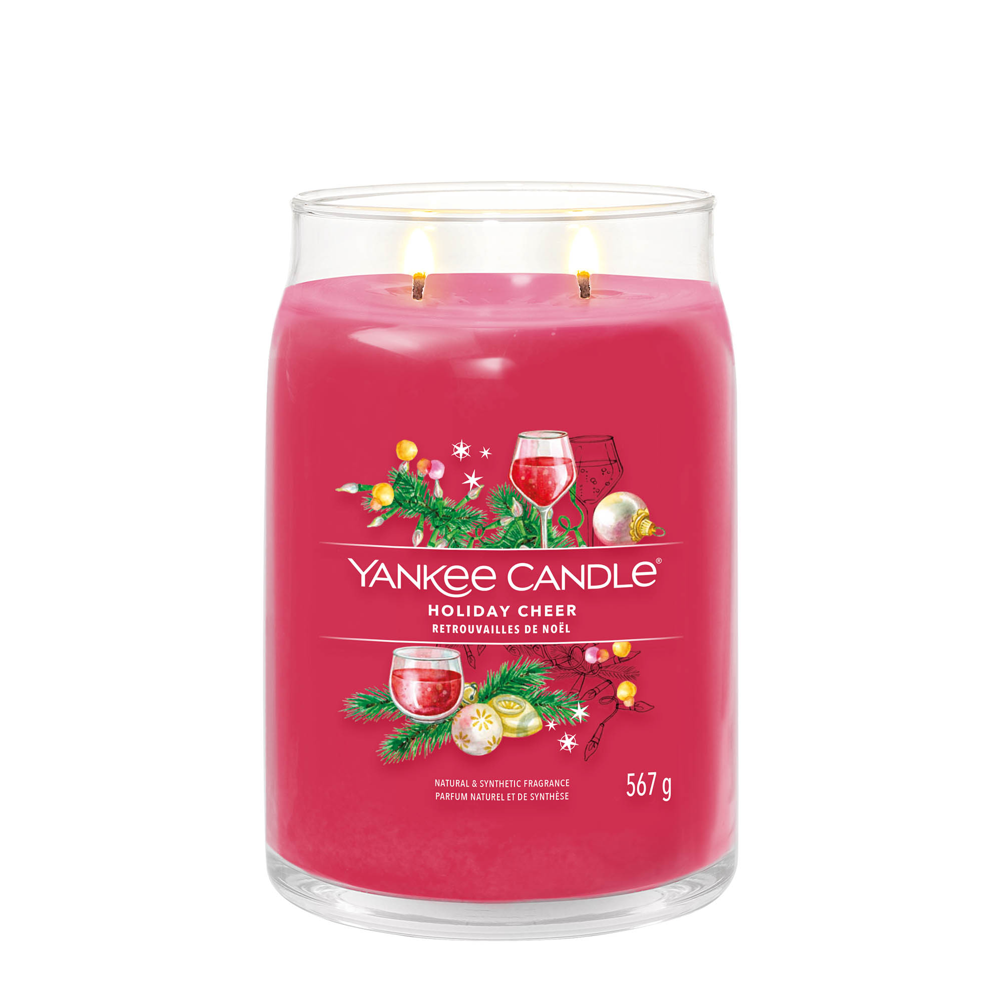 YANKEE CANDLE Große Signature Kerze HOLIDAY CHEER 567 g Duftkerze
