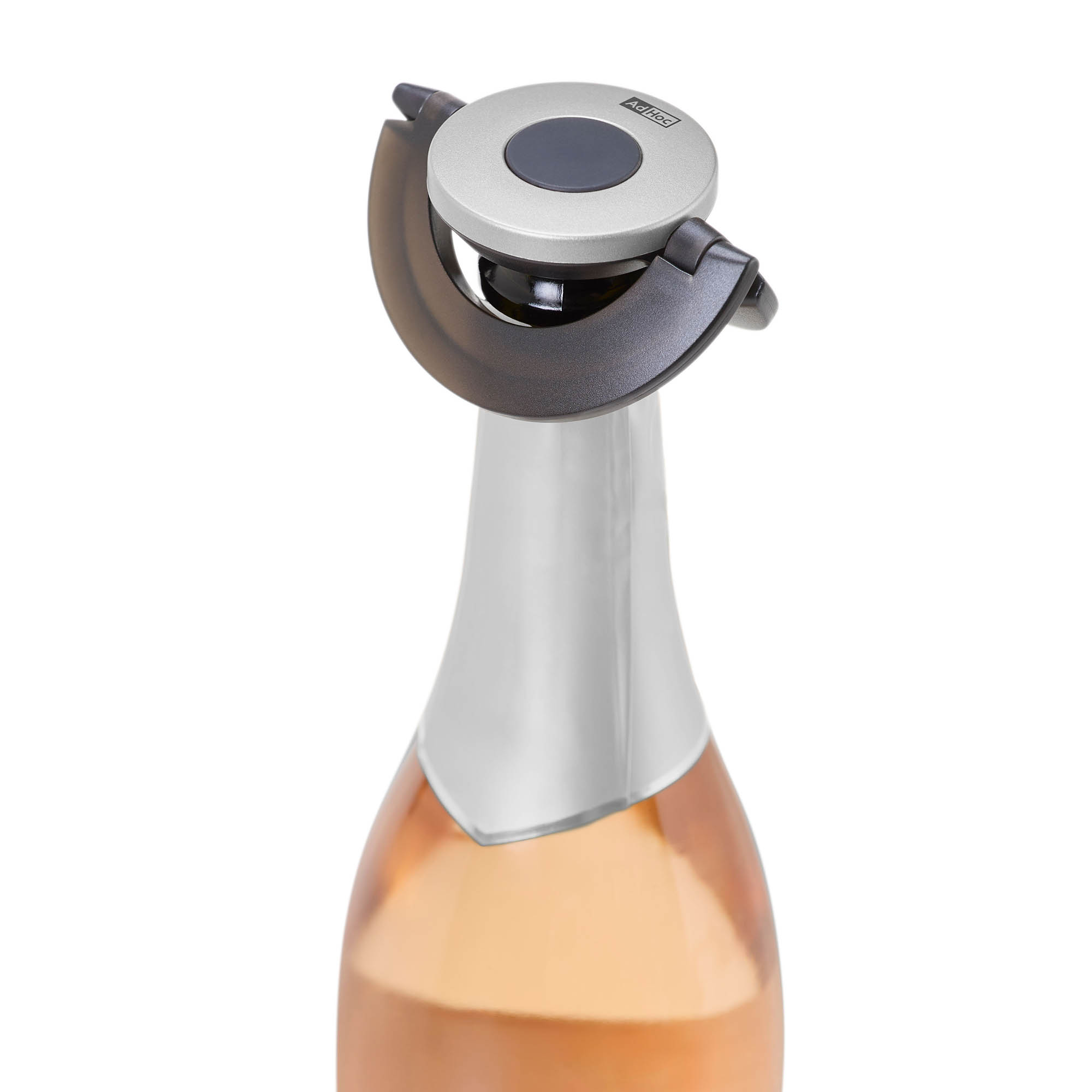 AdHoc Sekt- und Champagnerverschluss GUSTO schwarz / silber