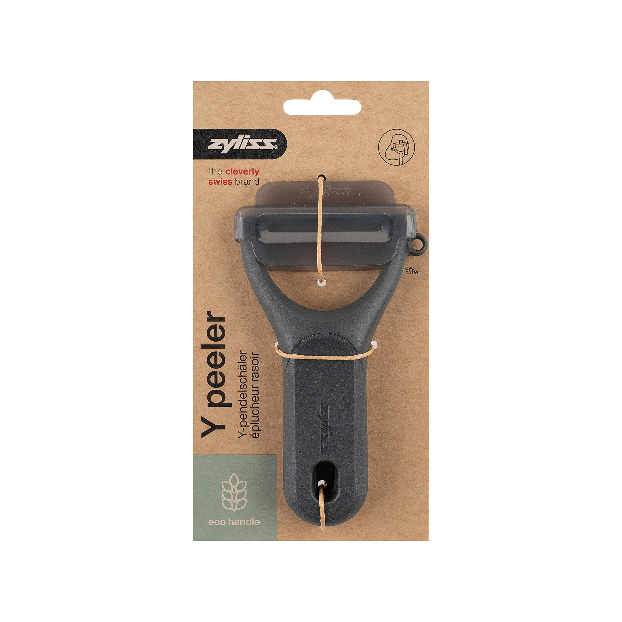 ZYLISS Y-shaped peeler with a plastic handle reinforced with wheat straw fibres