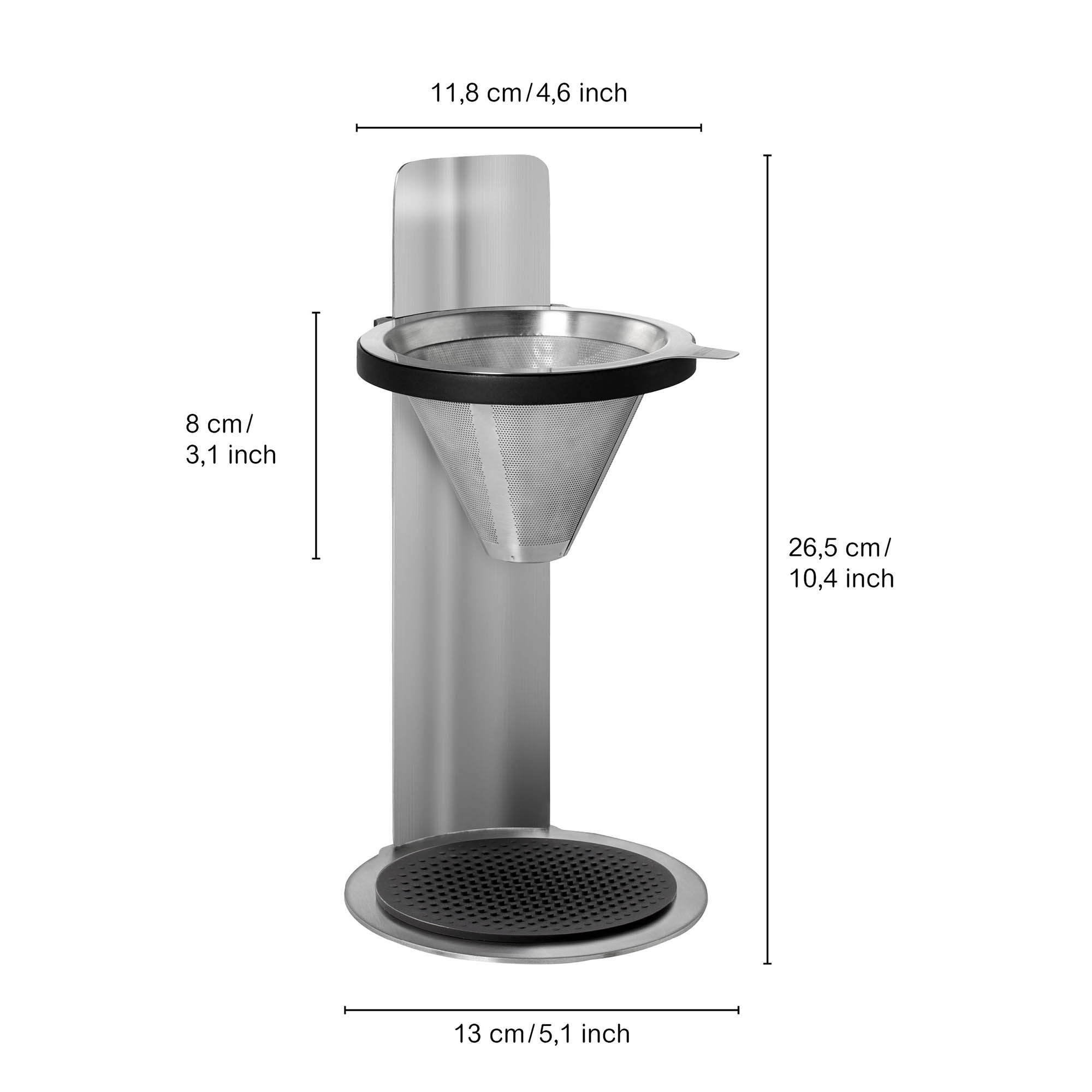 AdHoc coffee maker MR. BREW coffee filter permanent filter stainless steel