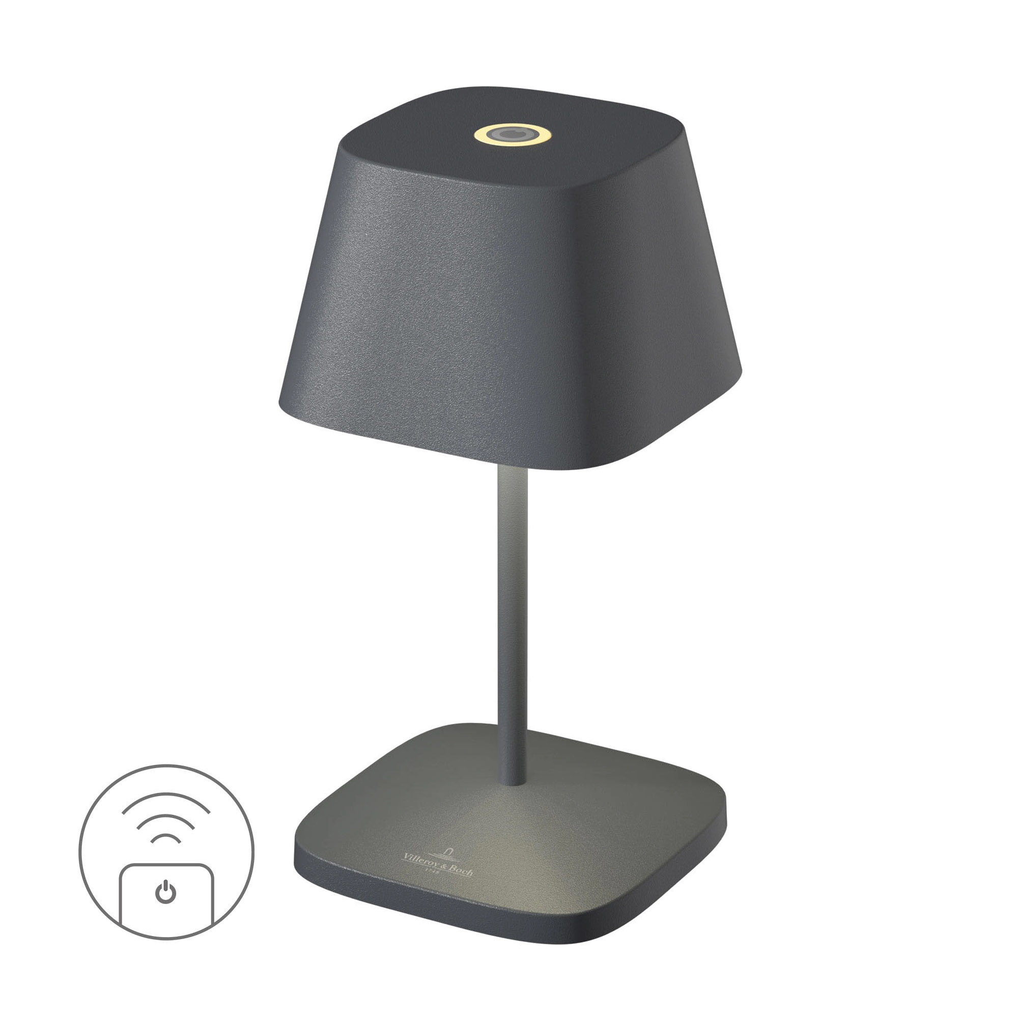 VILLEROY & BOCH LED-Tischlampe NEAPEL RC anthrazit indoor outdoor fernbedienbar