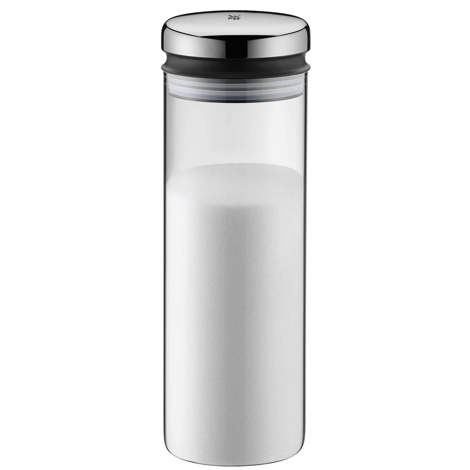 WMF Vorratsglas Depot, Cromargan® Edelstahl Rostfrei 18/10, Glas, Kunststoff, (1-tlg), verschließt aromadicht