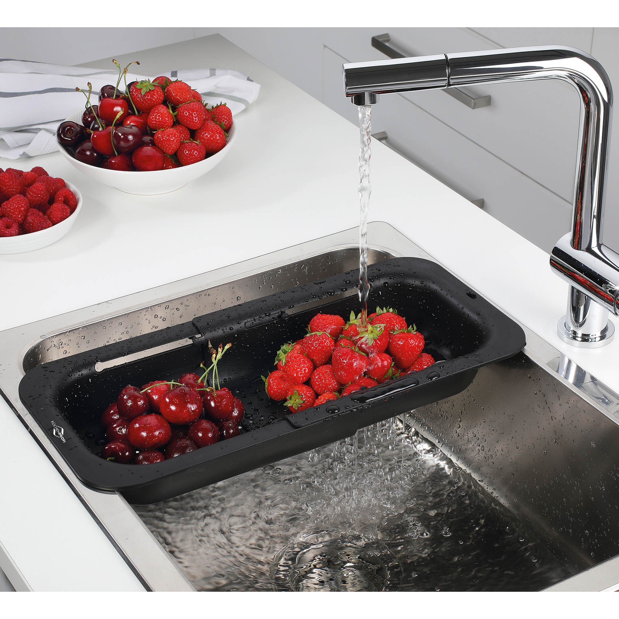 KÜCHENPROFI sink strainer extendable from 34 cm to 47.5 cm in length