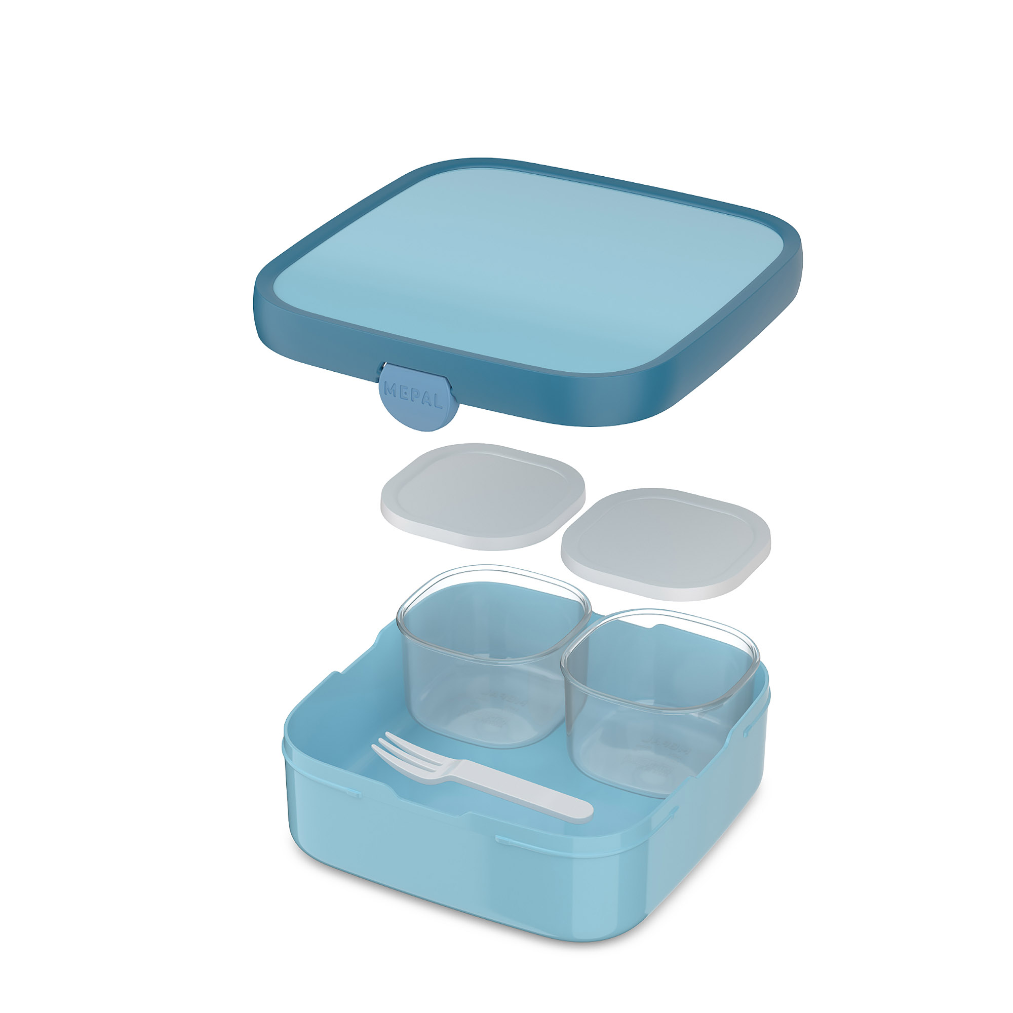 MEPAL CAMPUS Large Lunch Box, 1.3 litres, with 2 LITTLE DUTCH Forest Friends bento inserts