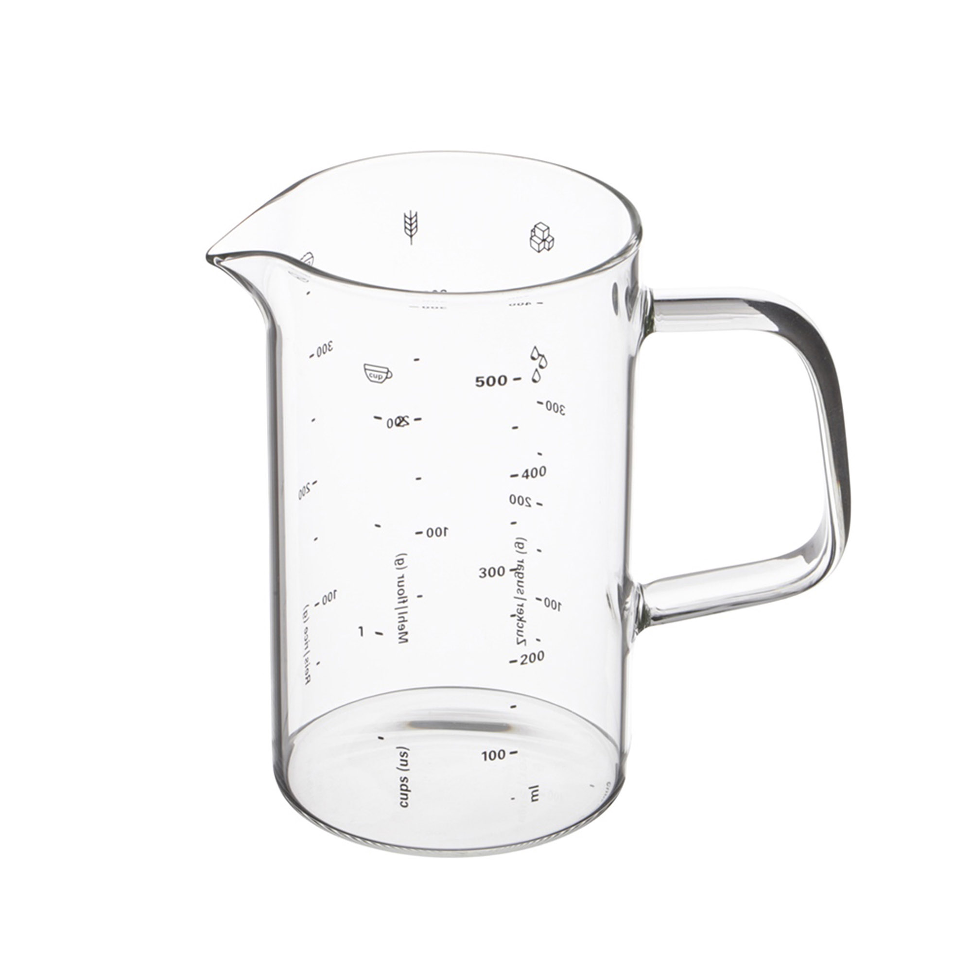 WEIS Messbecher aus Borosilikatglas 0,5 Liter