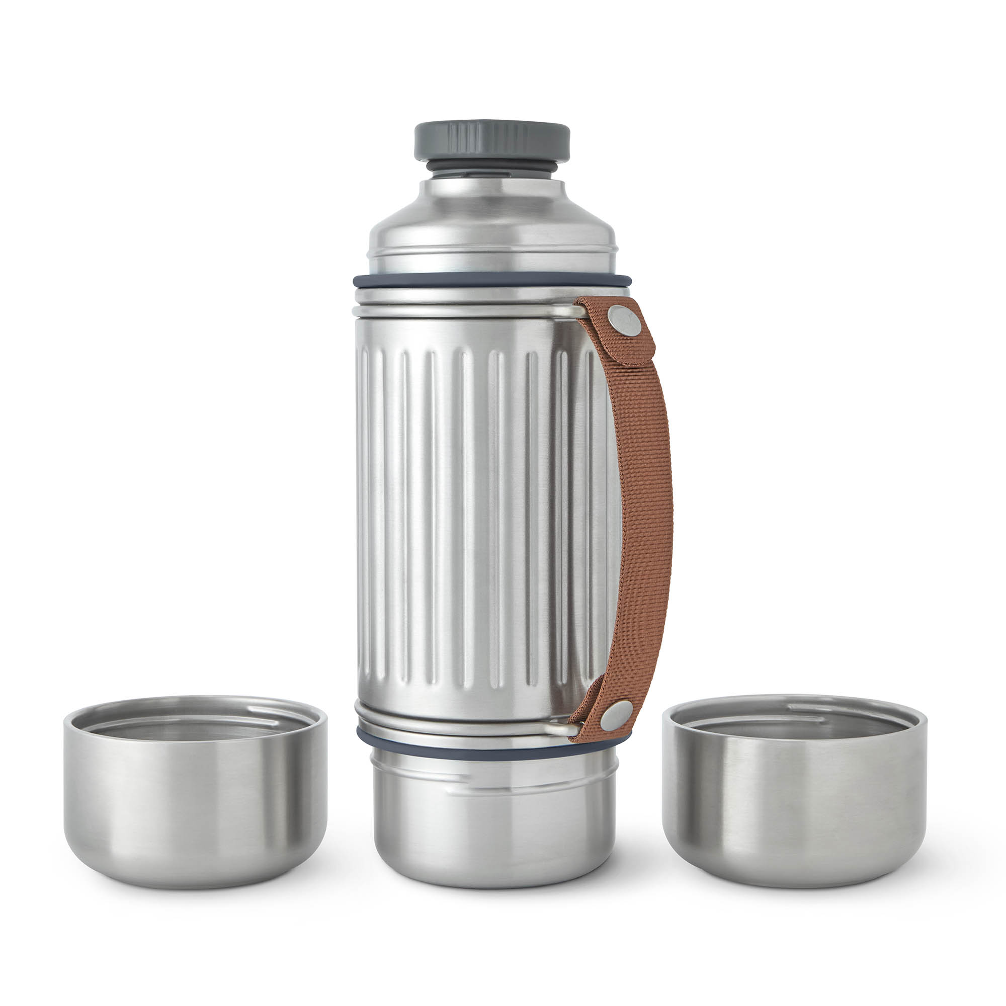 BLACK+BLUM Isolierflasche EXPLORER FLASK DUO 1 Liter Edelstahl mit 2 Trinkbecher