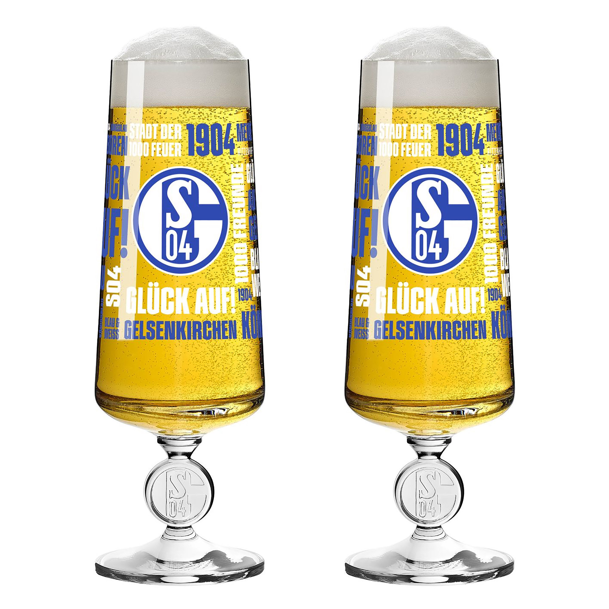 RITZENHOFF Bierglas FC SCHALKE 04 Stielglas Set mit 2 Stück à 368 ml