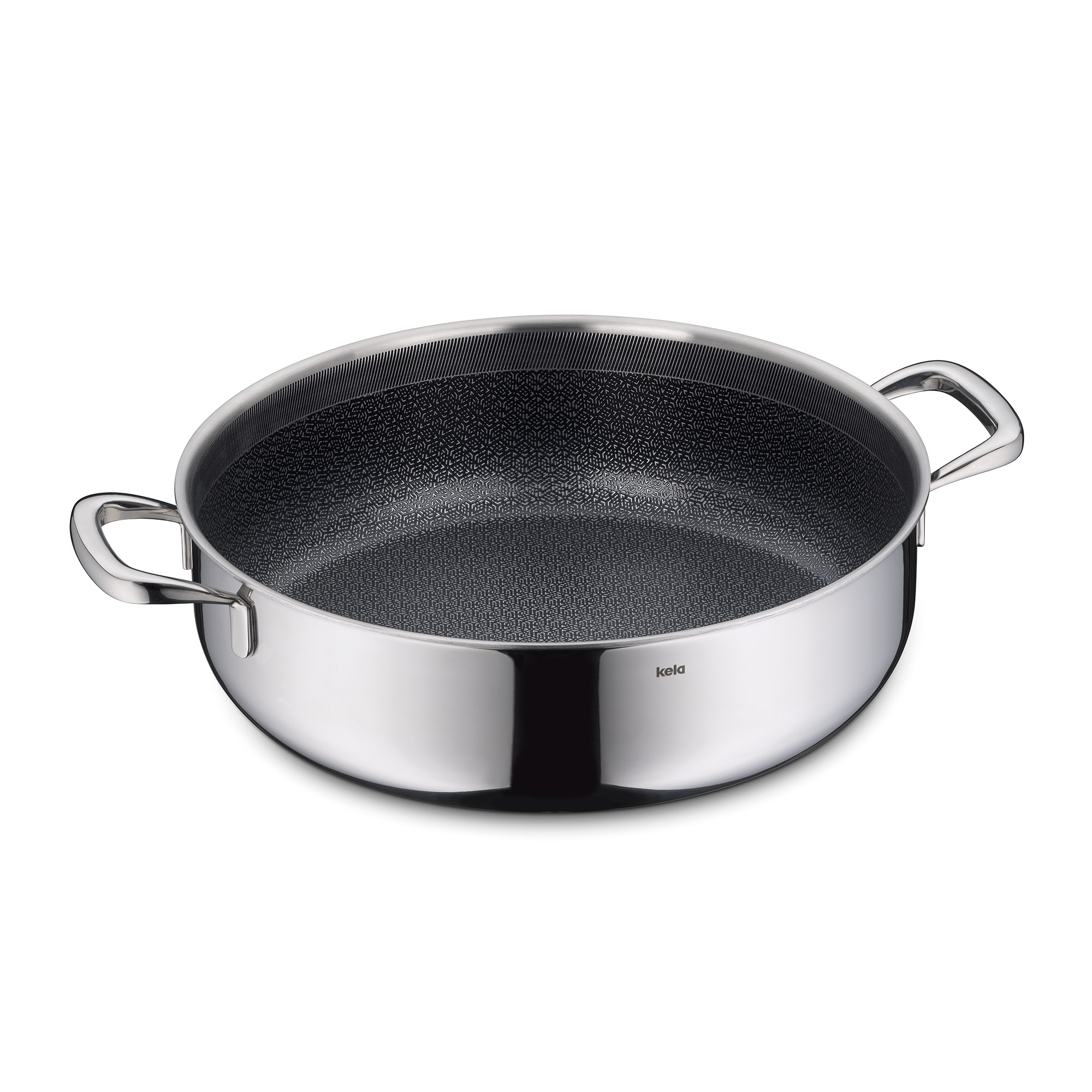 KELA Servierpfanne FLAVORIA Edelstahl Keramikversiegelung Wabenstruktur 28 cm