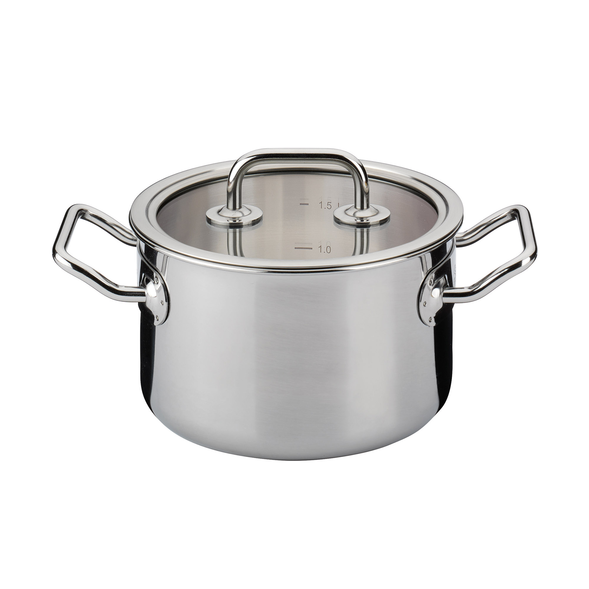 SPRING Fleischtopf BRIGADE BASIC 16 cm 2,0 Liter mit Glasdeckel INDUKTION