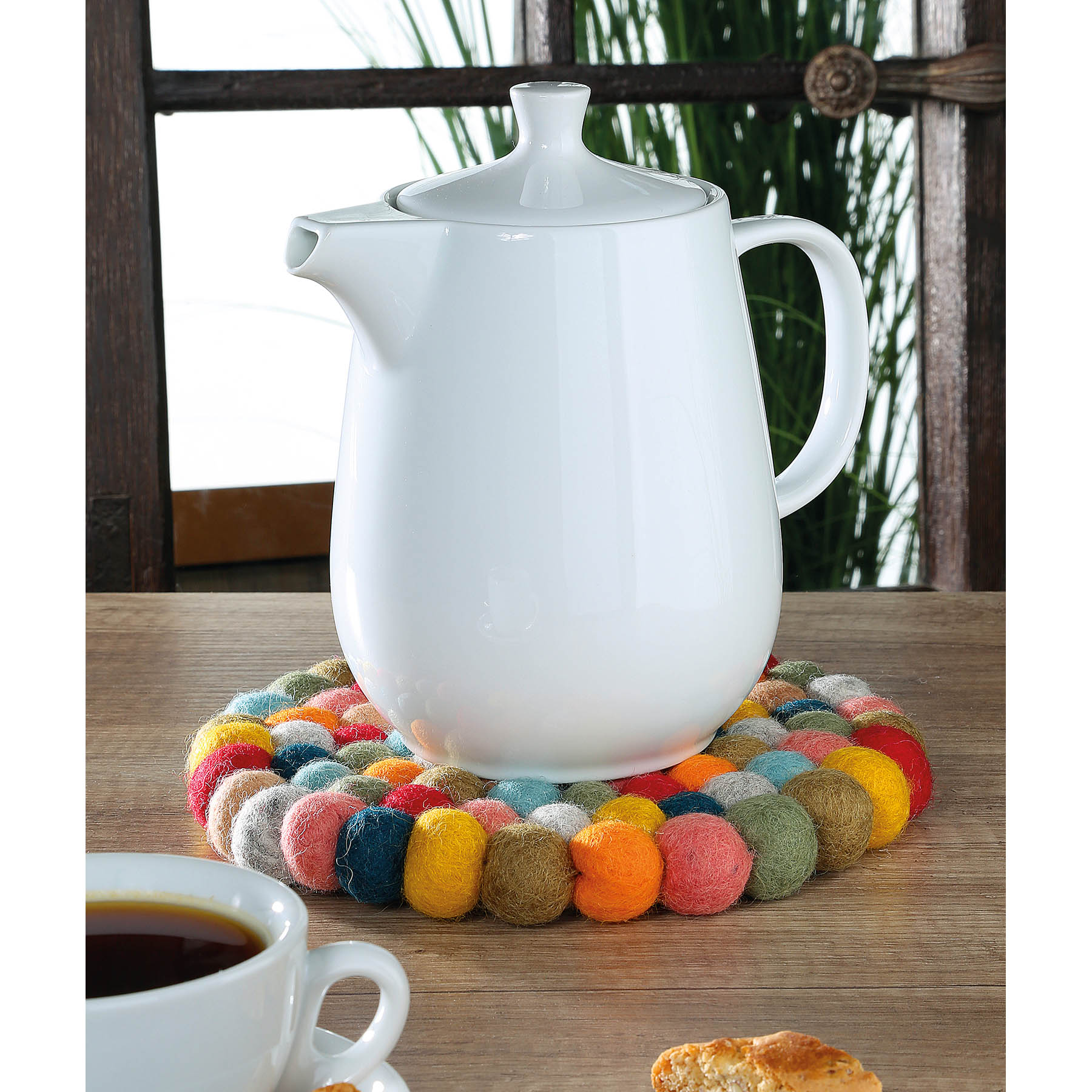 CILIO Untersetzer aus 100% Schafwolle LANA COLORE rund 21 cm bunt