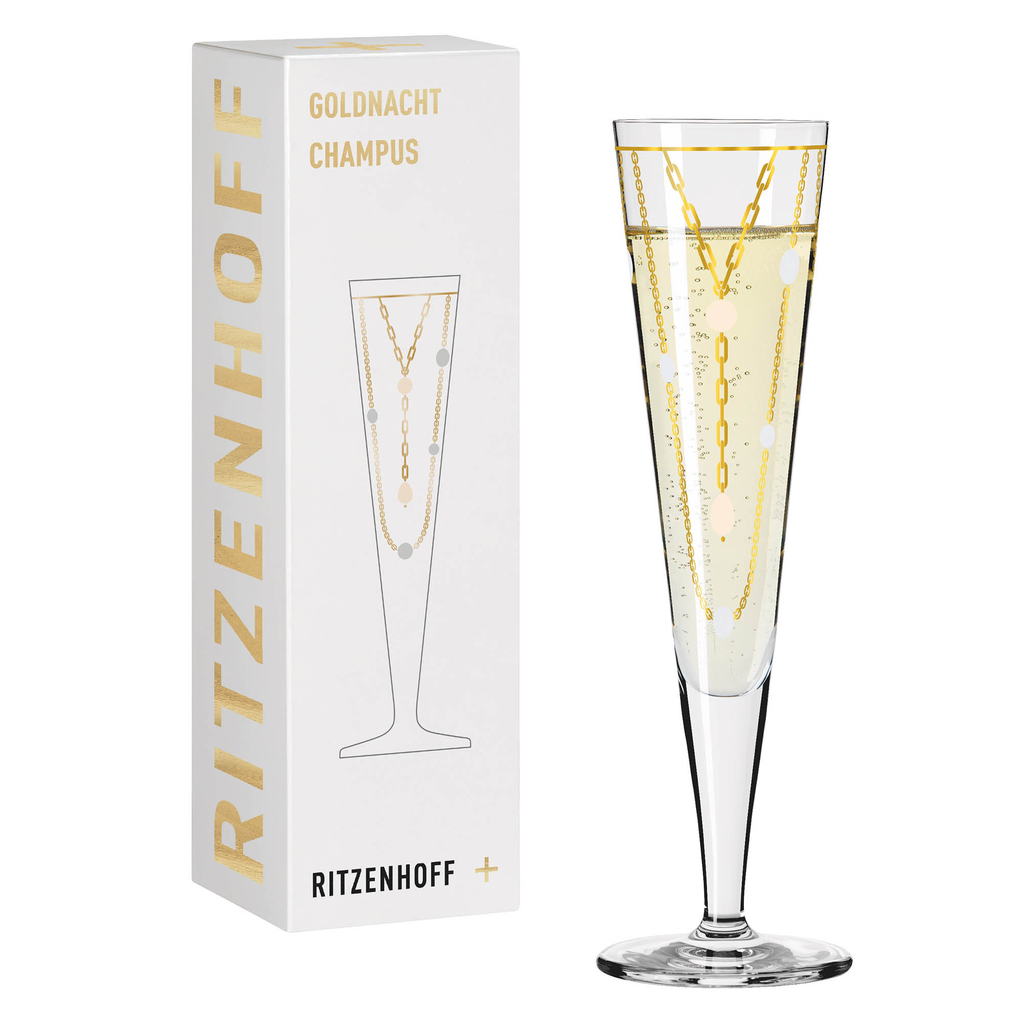 RITZENHOFF Champagne glass GOLDNACHT No 39 Contents 205 ml