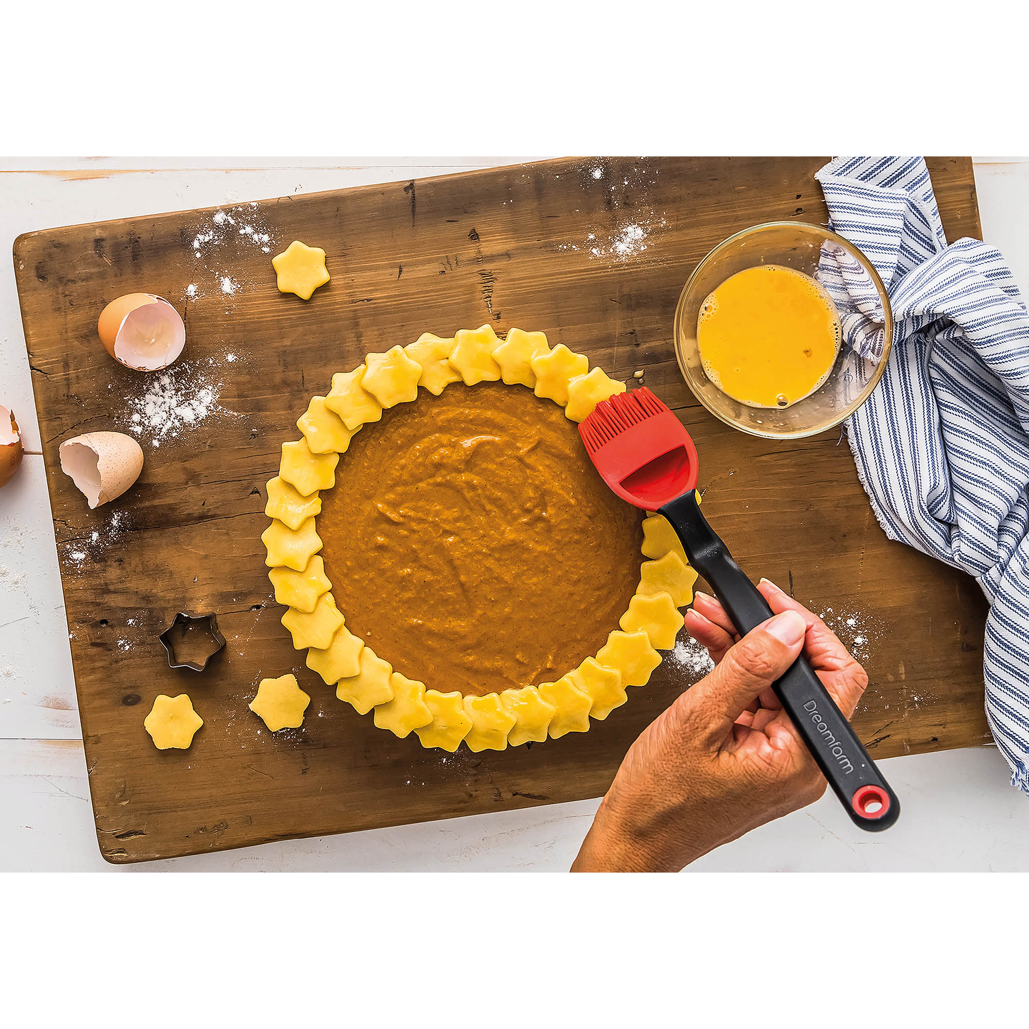 DREAMFARM Baking brush marinade brush BRIZZLE made of silicone 28 cm red