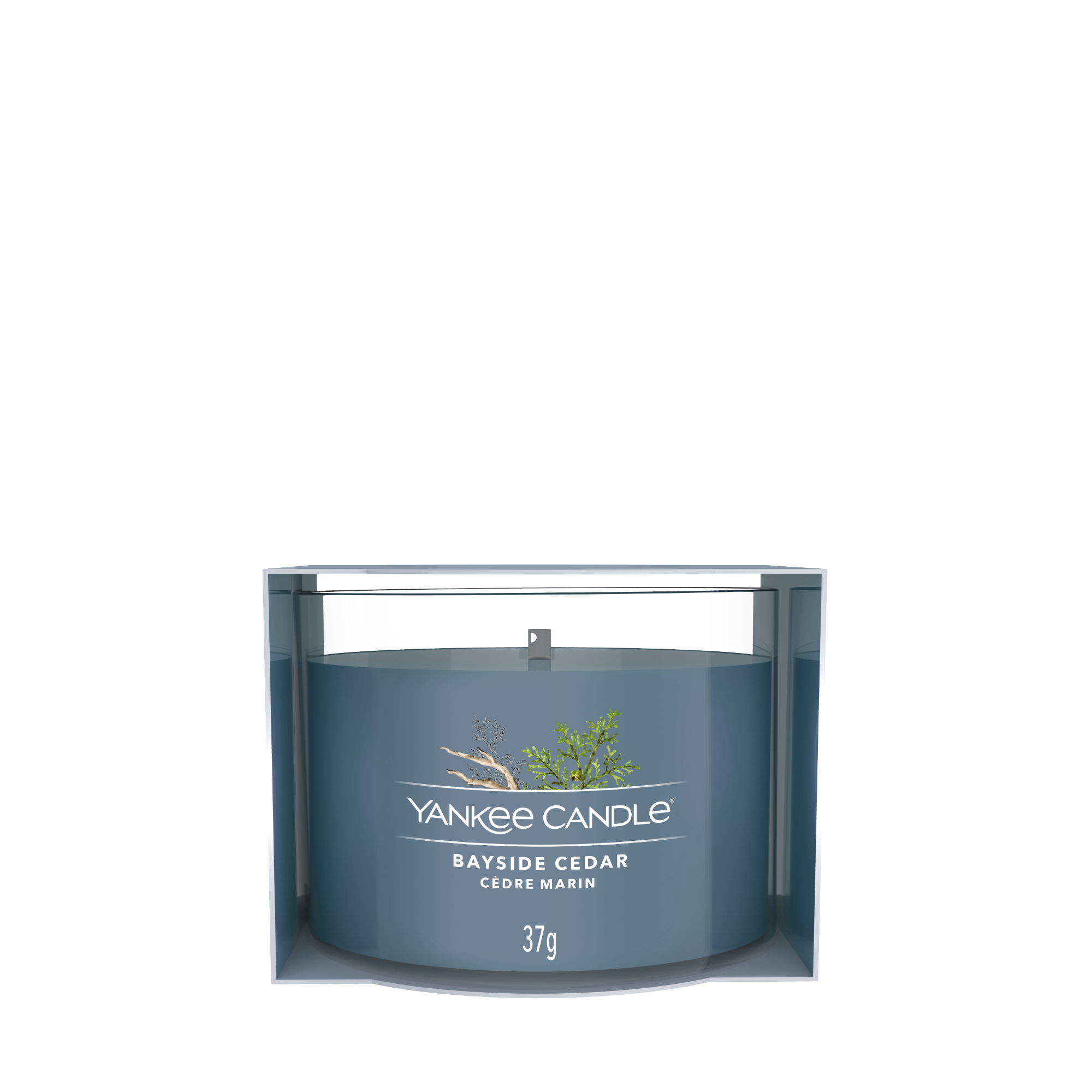 YANKEE CANDLE Glasvotivkerze BAYSIDE CEDAR 37 g Duftkerze