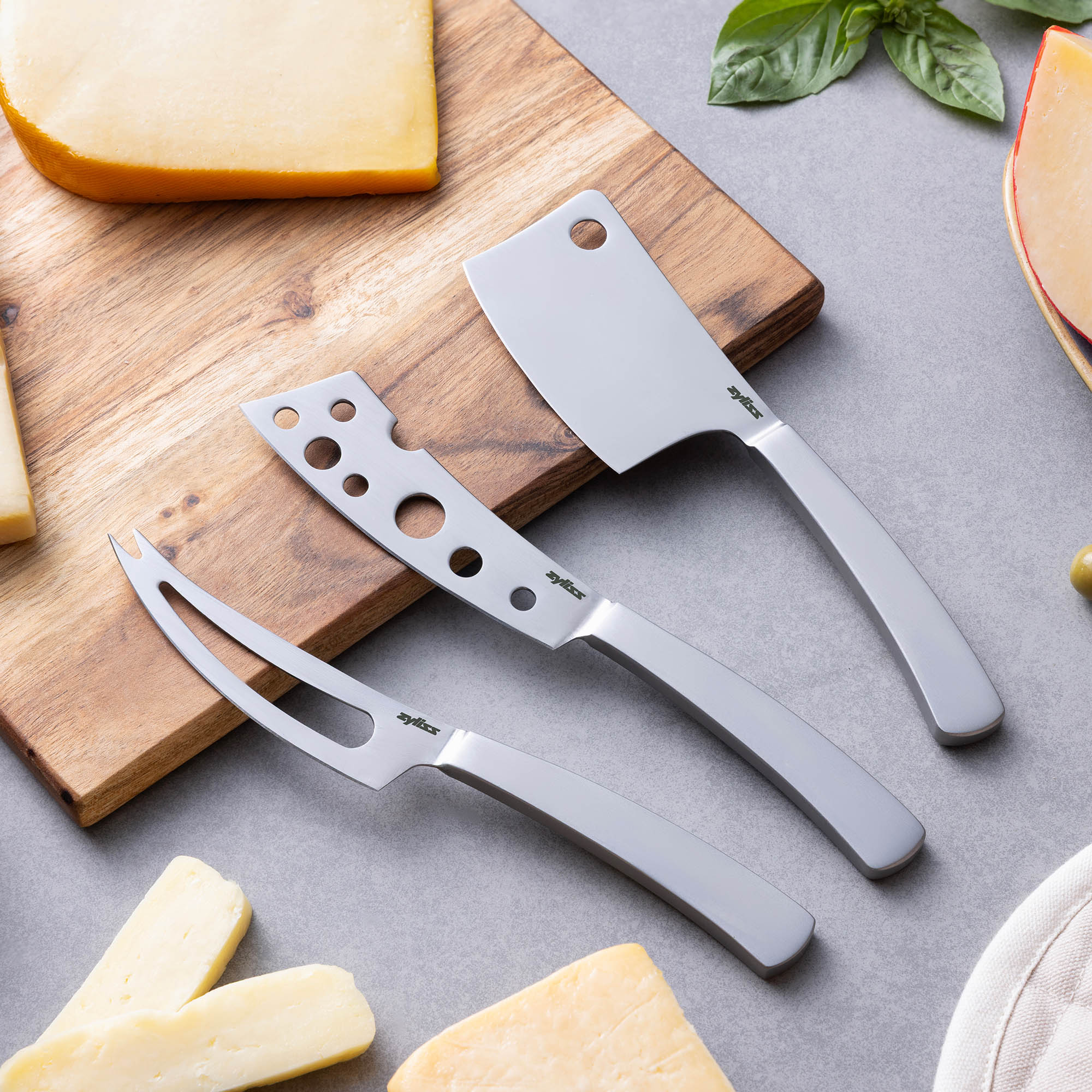 ZYLISS Kollektion SIGNATURE Käsemesser-Set 3-teilig Edelstahl