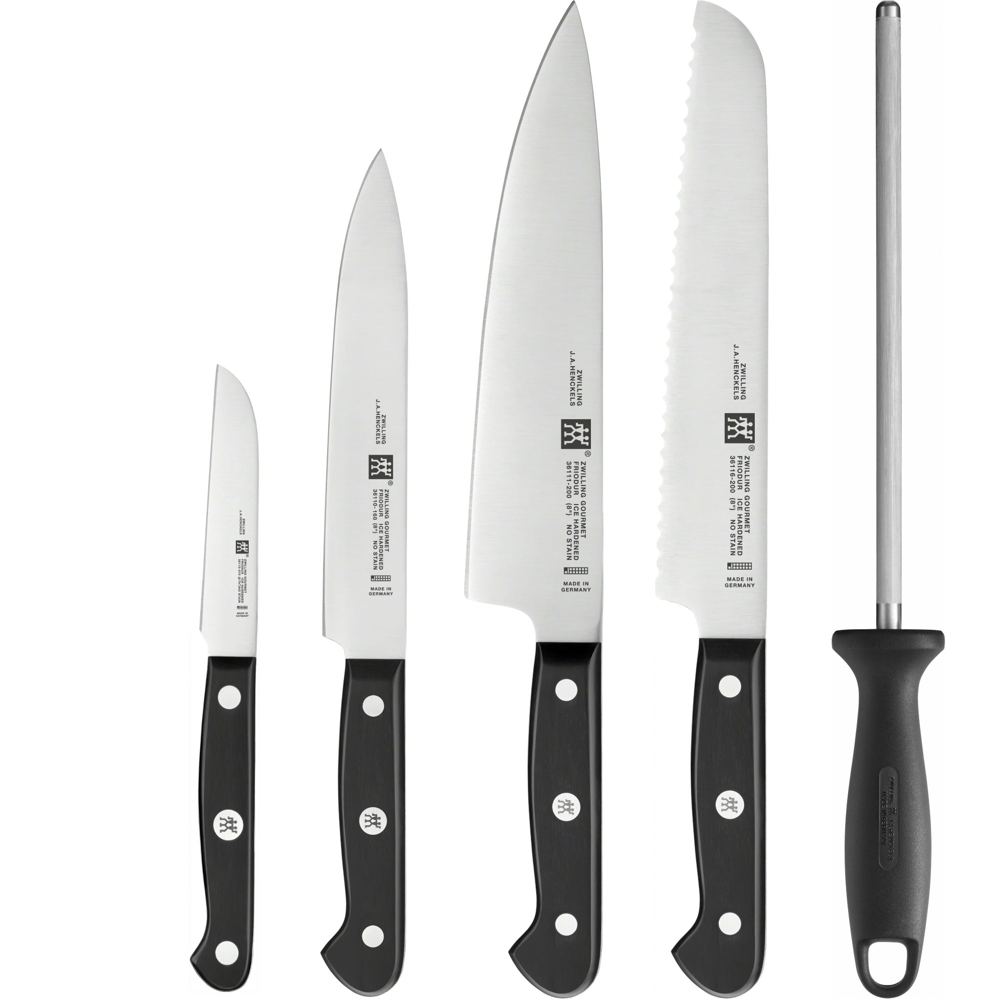 ZWILLING Gourmet Messerblock 6 teilig mit Wetzstahl