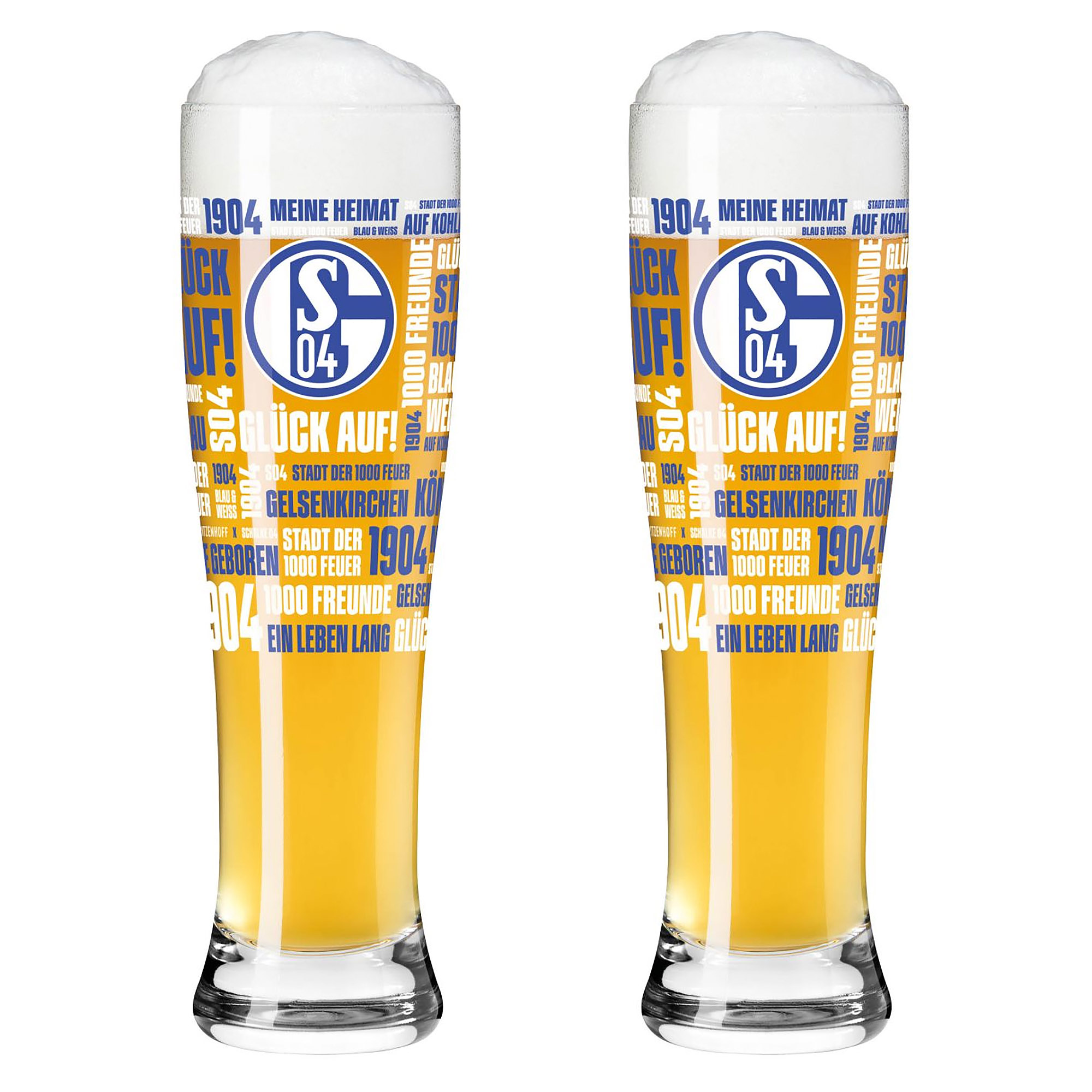 RITZENHOFF Weizenbierglas Weißbierglas FC SCHALKE 04 Set mit 2 Stück à 646 ml