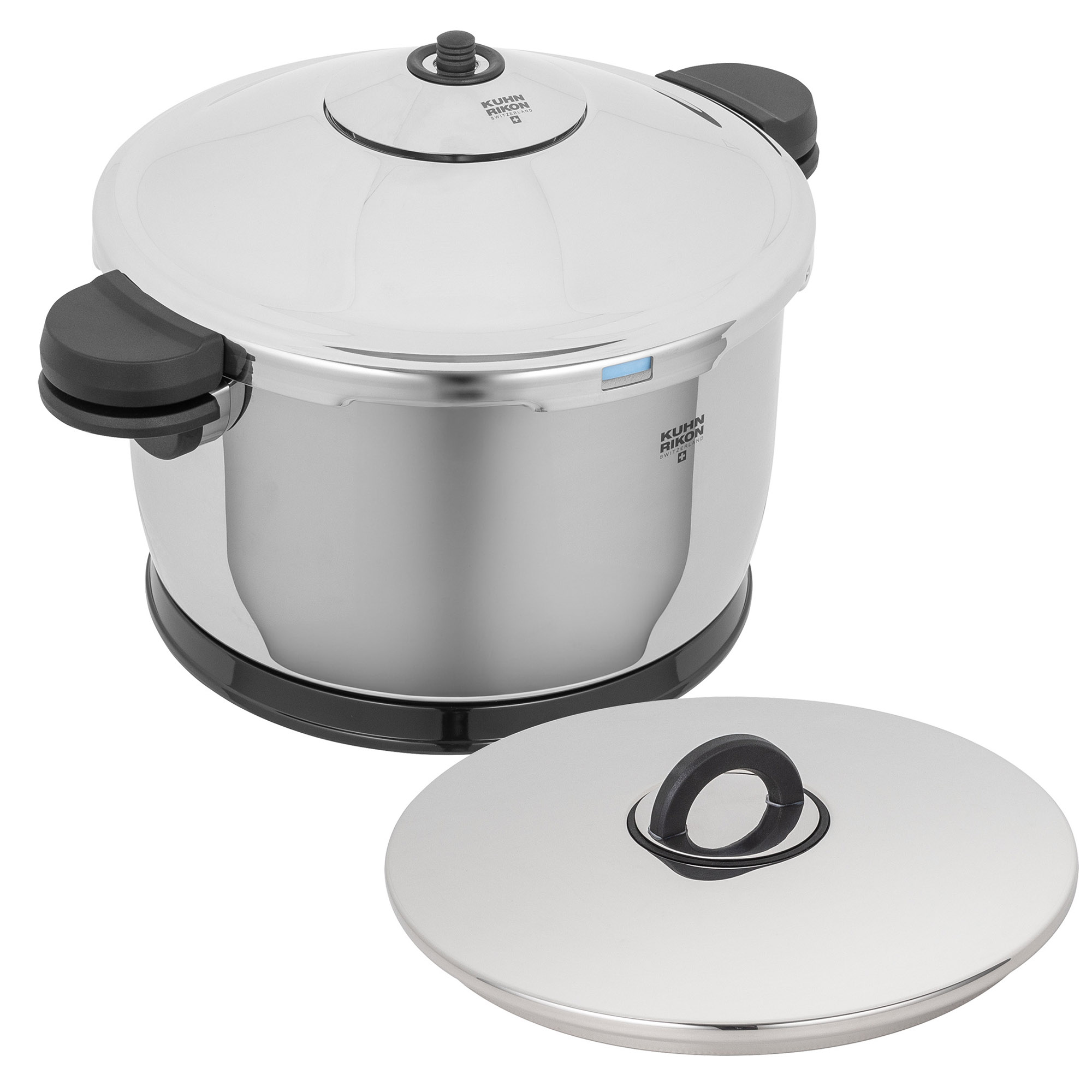 KUHN RIKON Schnellkochtopf DUROTHERM PRO BLACK Thermo-Kochtopf 22 cm 5,0 Liter