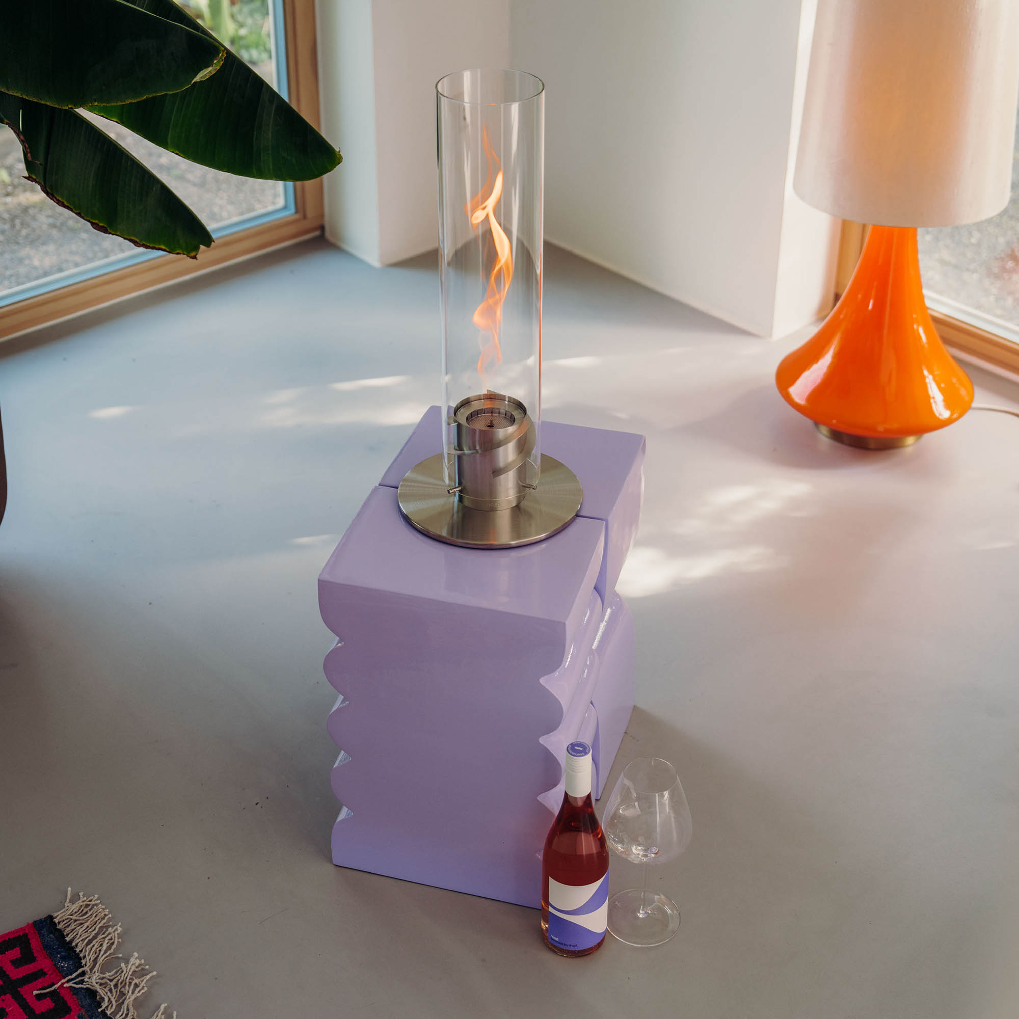 HÖFATS Tischfeuer SPIN classic 1200 mit Bio-Burner silber