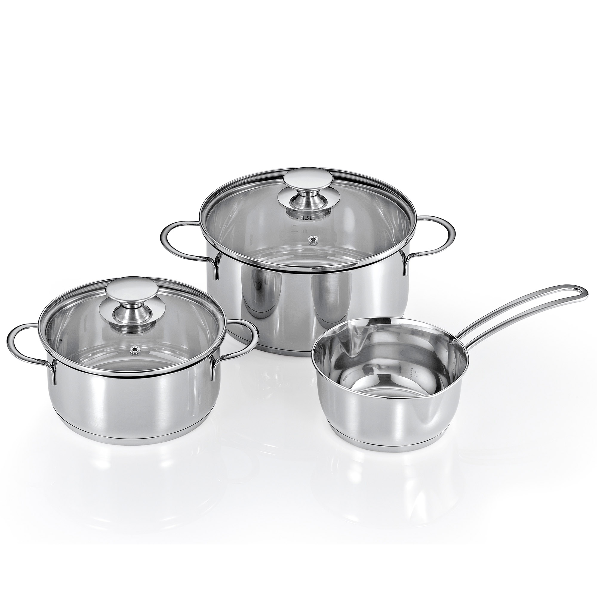 KÜCHENPROFI Topf-Set CAPRI 3-teilig mit kleinen Topfgrößen INDUKTION