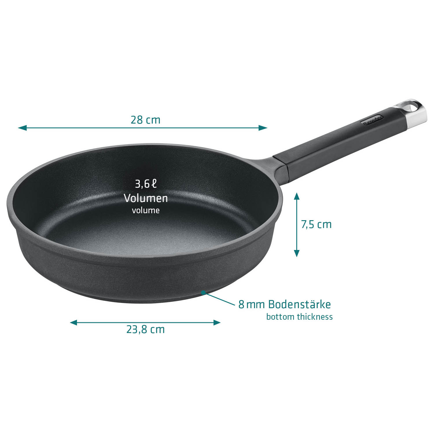 BERNDES Schmorpfanne EDITION 100 mit Antihaftversiegelung 28 cm INDUKTION