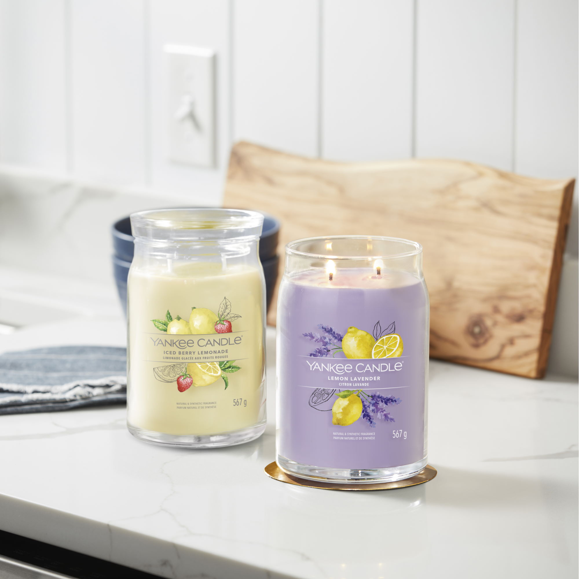 YANKEE CANDLE Große Signature Kerze LILAC BLOSSOMS 567 g Duftkerze