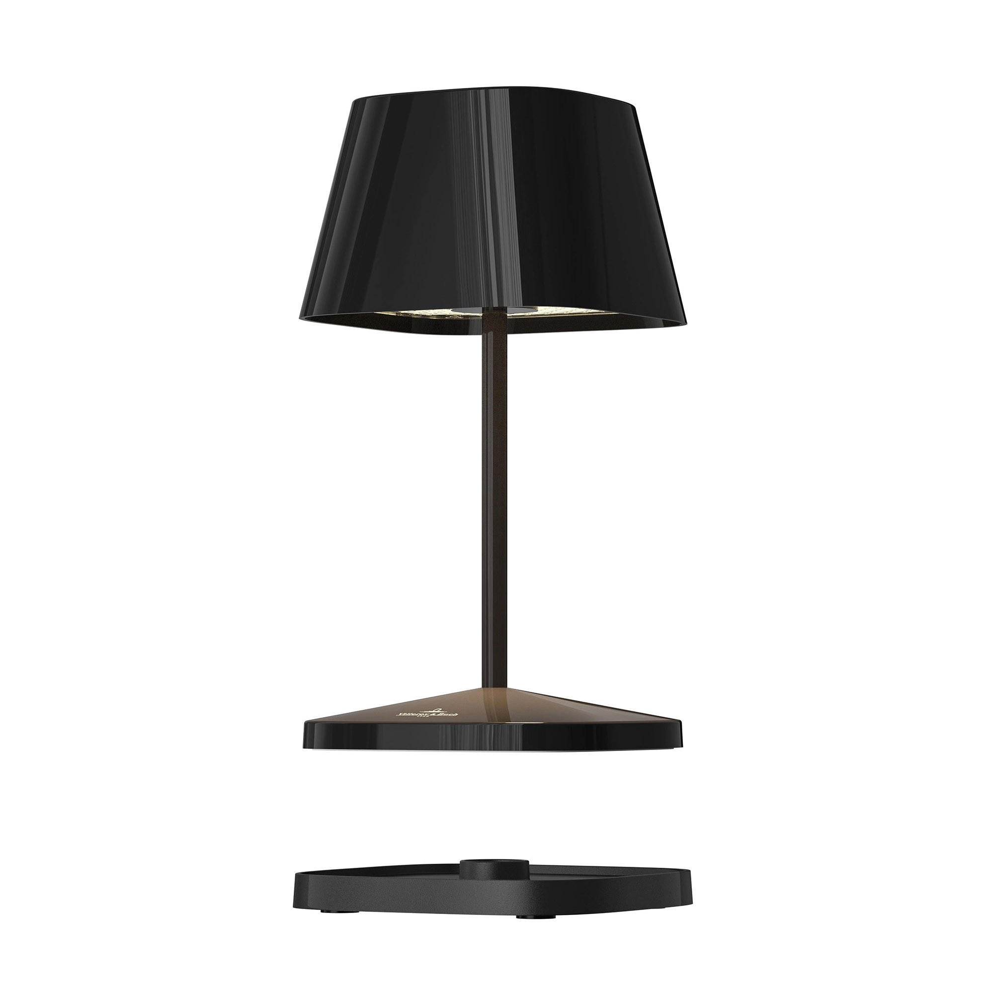 VILLEROY & BOCH LED-Tischlampe NEAPEL RC schwarz ceramic in-/outdoor fernbedienbar