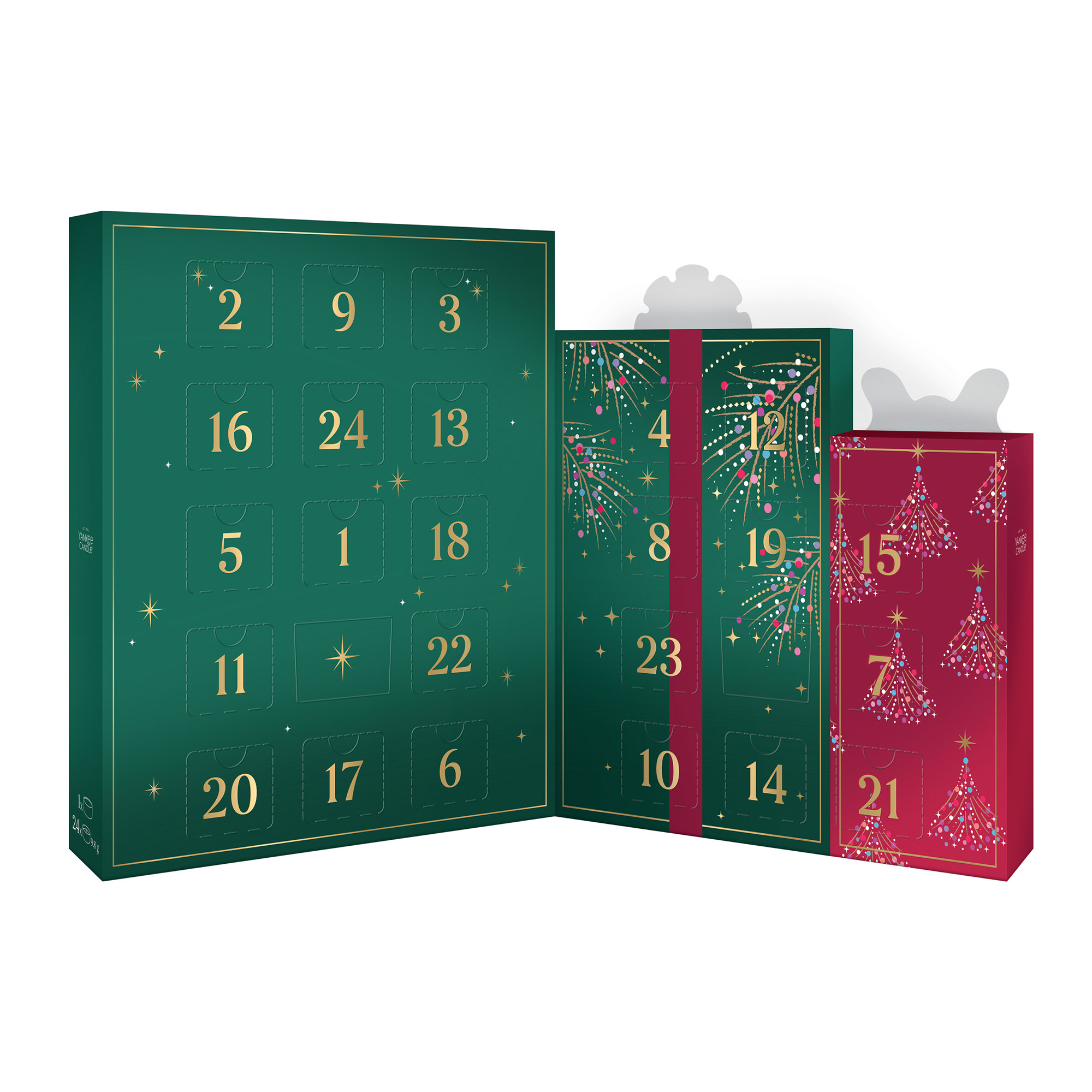 YANKEE CANDLE Adventskalender 2026 - 24 DAYS OF FRAGRANCE 24 Teelichter + Halter