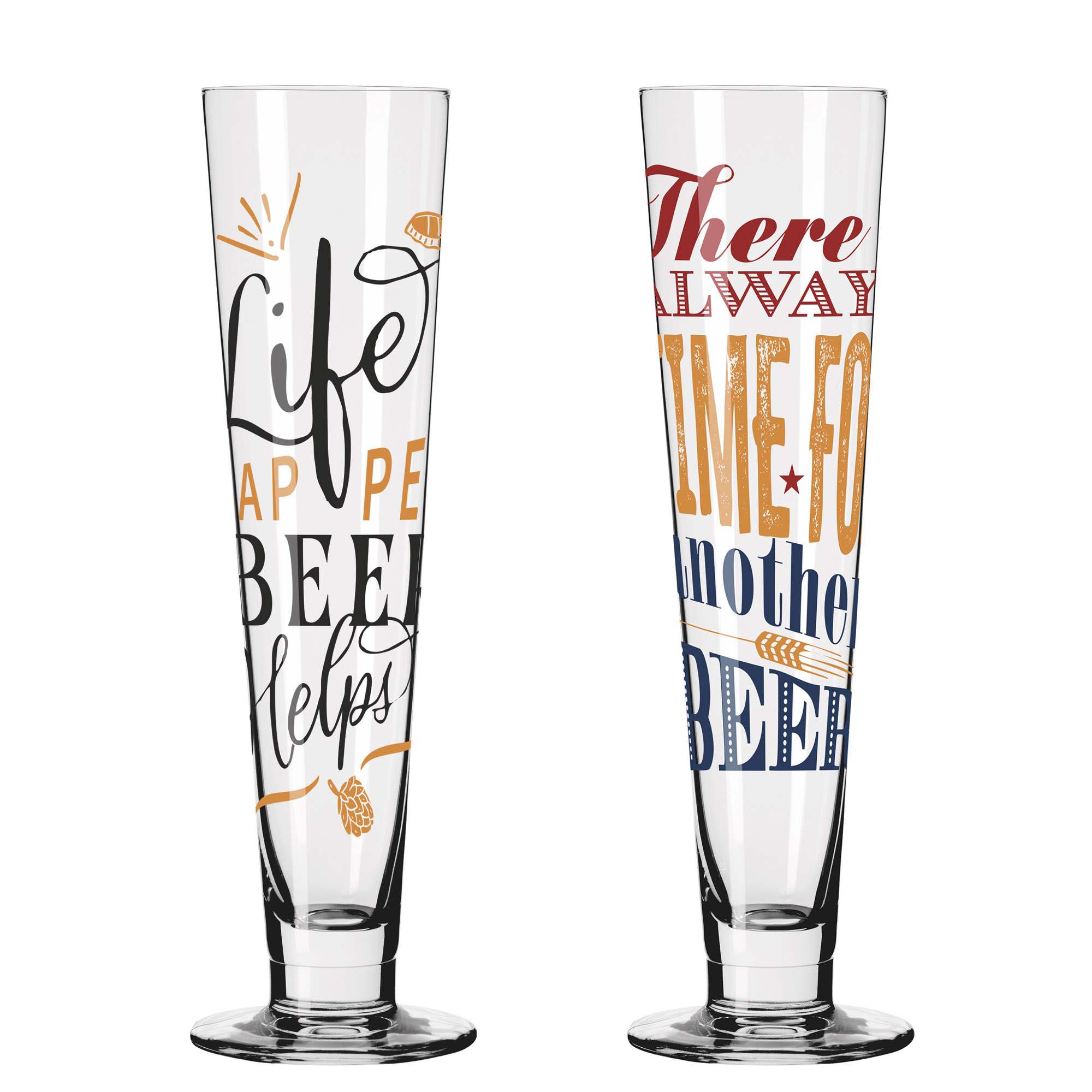 RITZENHOFF Bierglas-Set HELDENFEST F25 Set mit 2 Stück à 385 ml