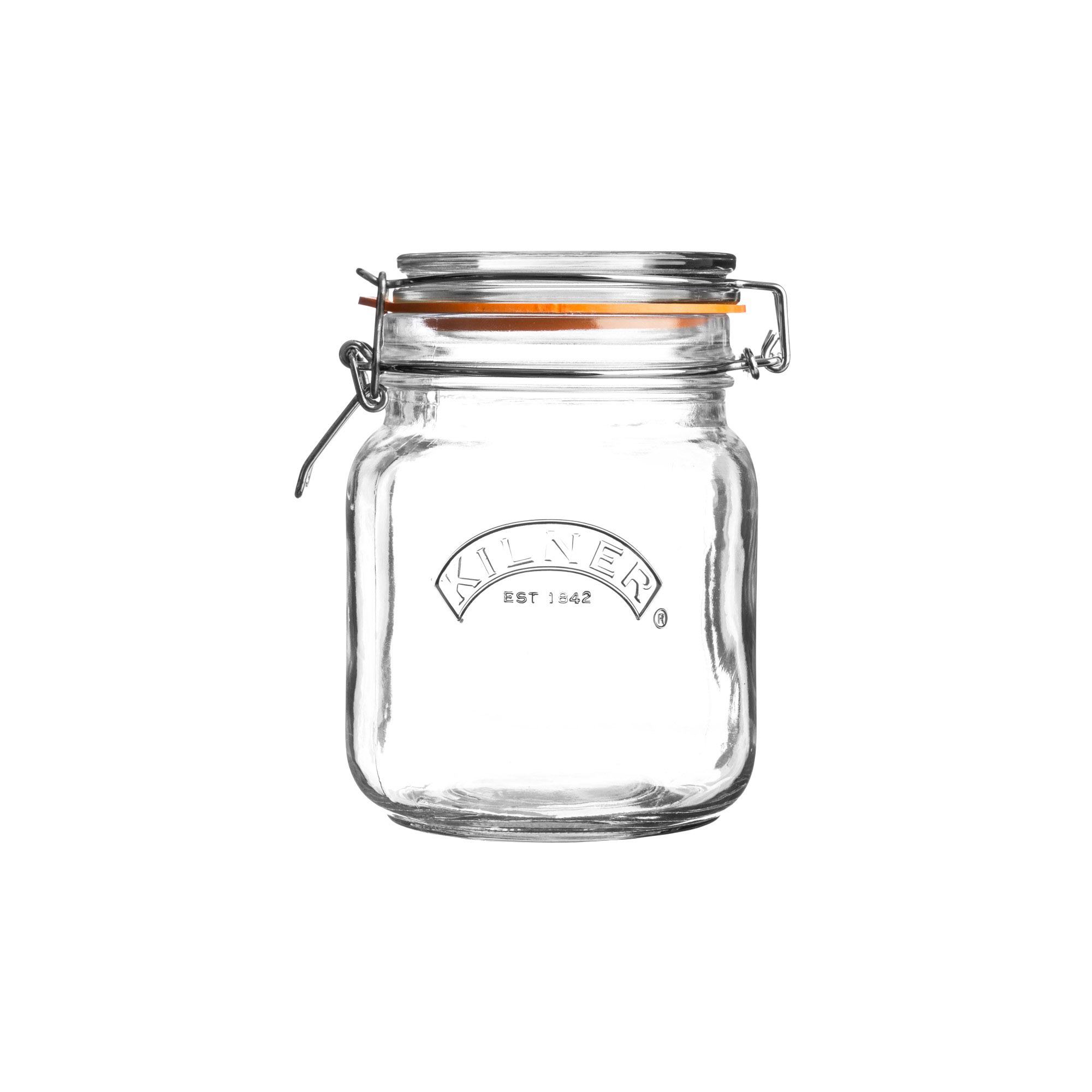 KILNER Bügelverschlussglas eckig 1,0 Liter Vorratsglas Einmachglas