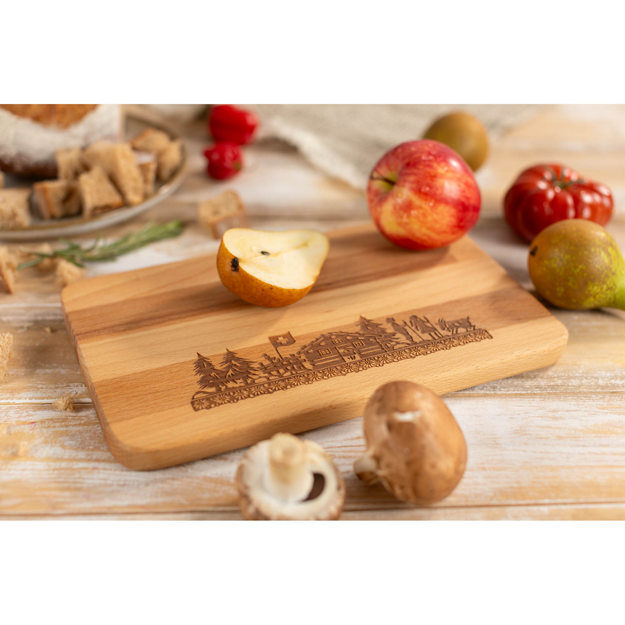 KUHN RIKON Schneidebrett ALPWEIDE aus Buchenholz 17 x 27 cm