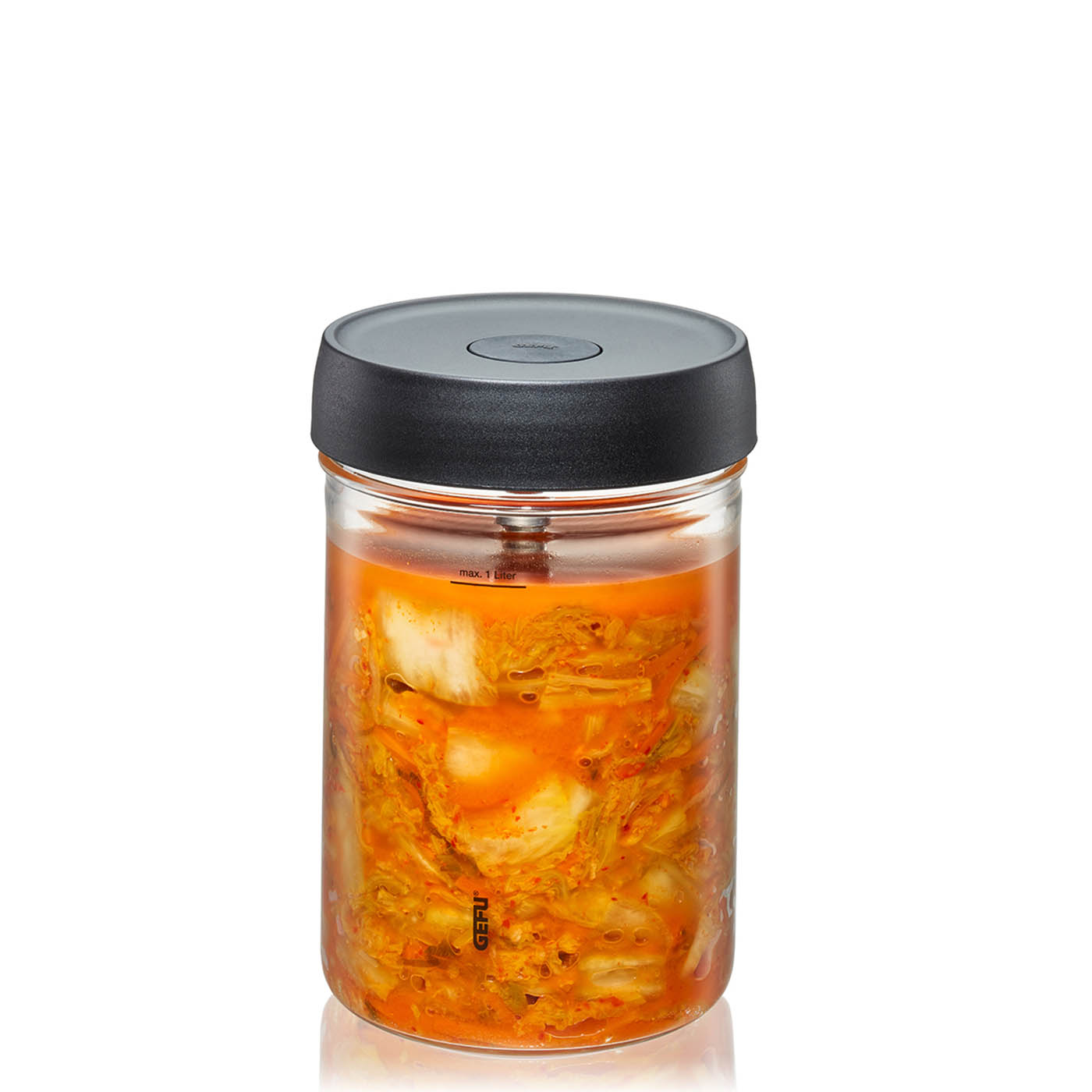 GEFU Fermentierglas NATIVO 1,0 Liter mit Ferment Vent-System und Glasgewicht