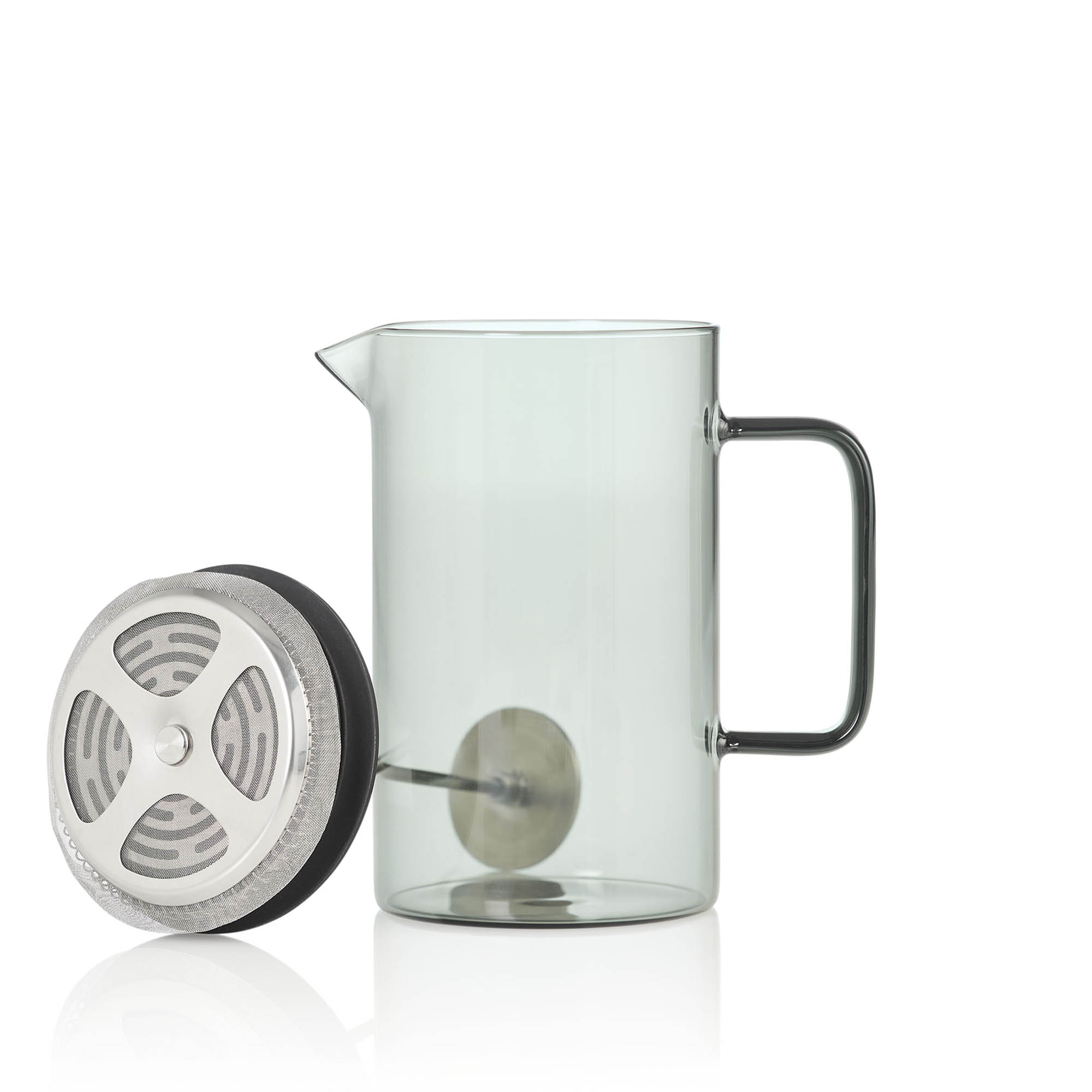 AdHoc French Press coffee maker IMPACT borosilicate glass grey 0.6 litre